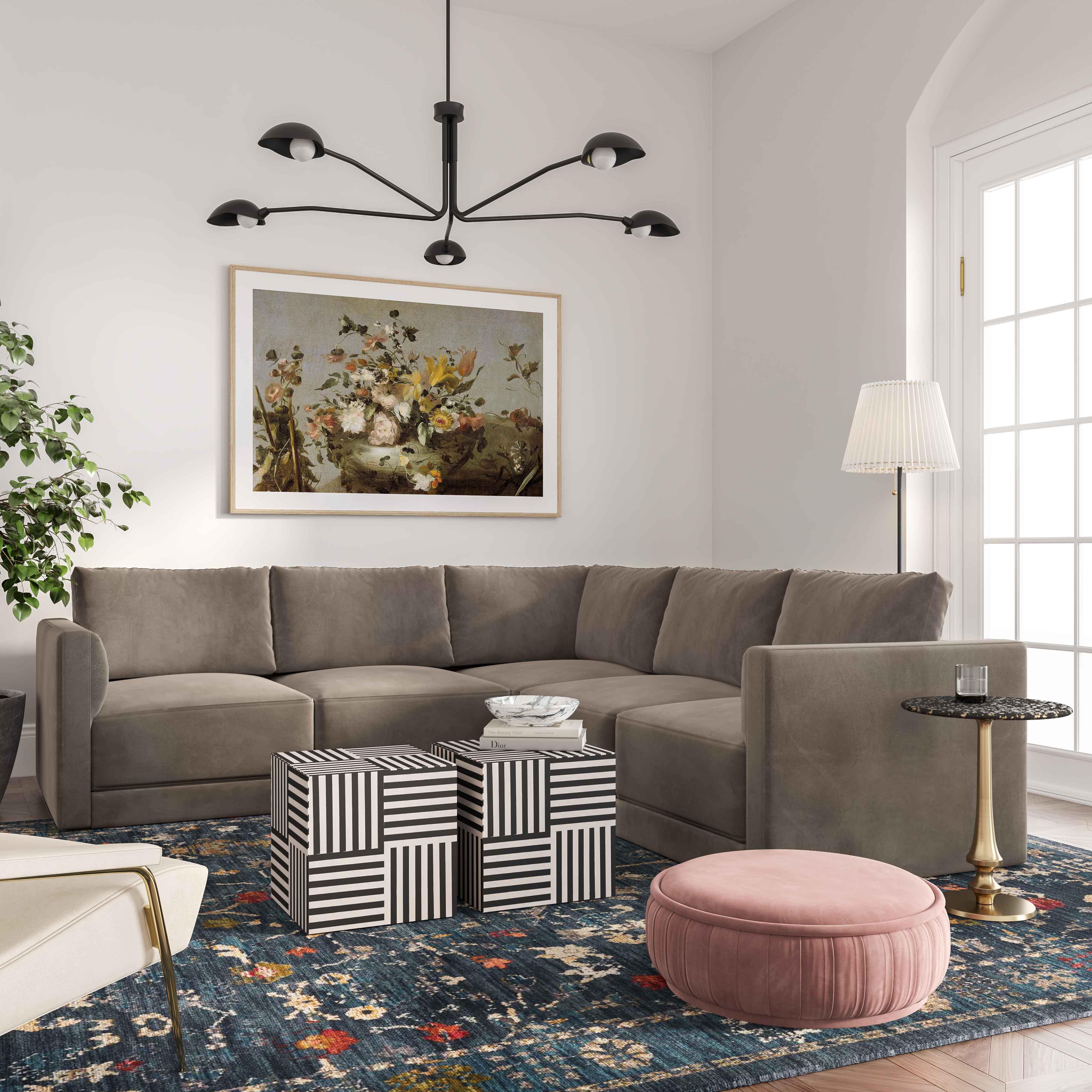 Willow Performance Velvet Modular Corner Chair
