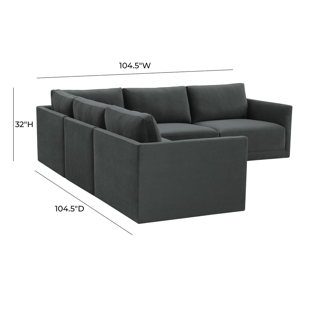 Willow Charcoal Modular L Sectional