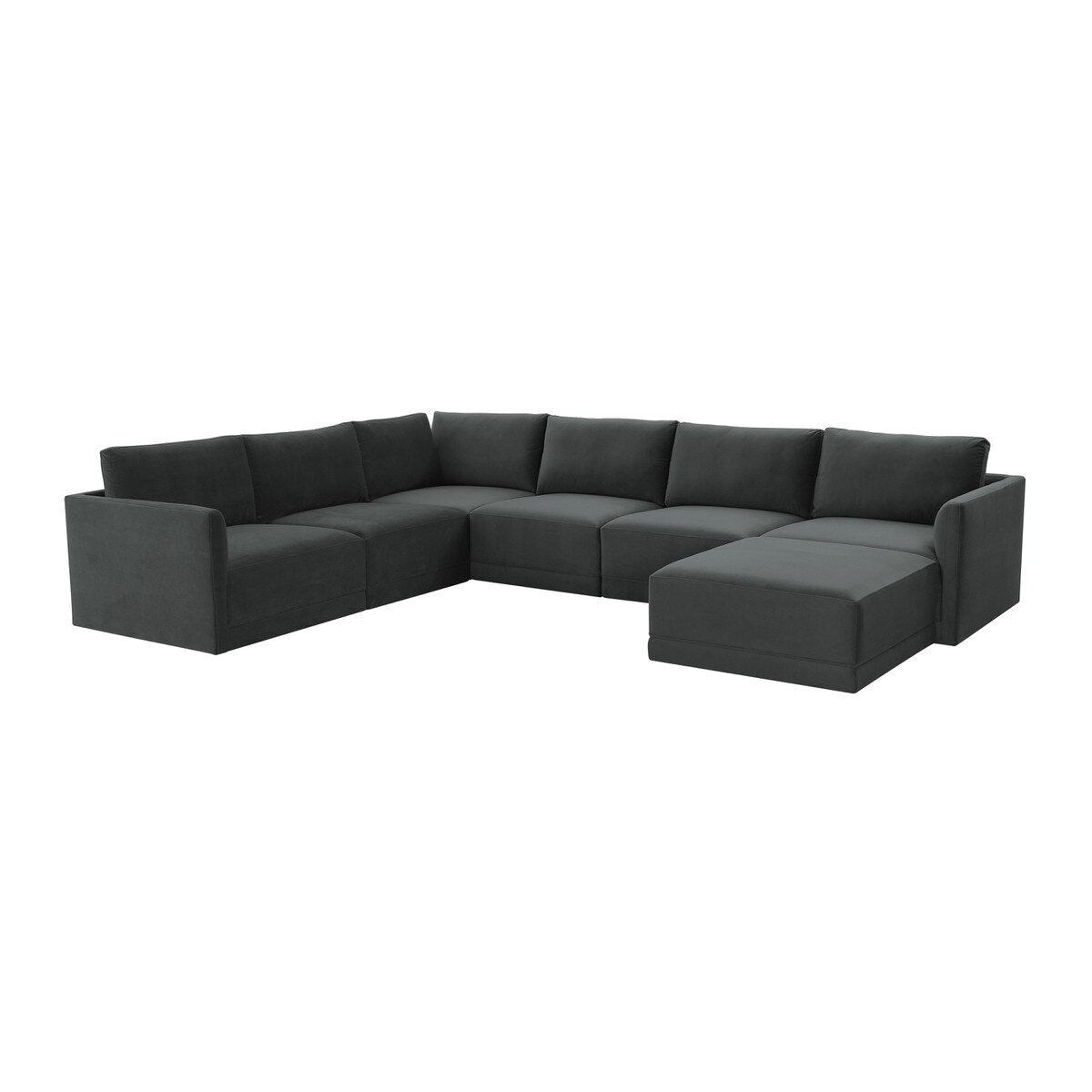 Willow Charcoal Modular Large Chaise Sectional