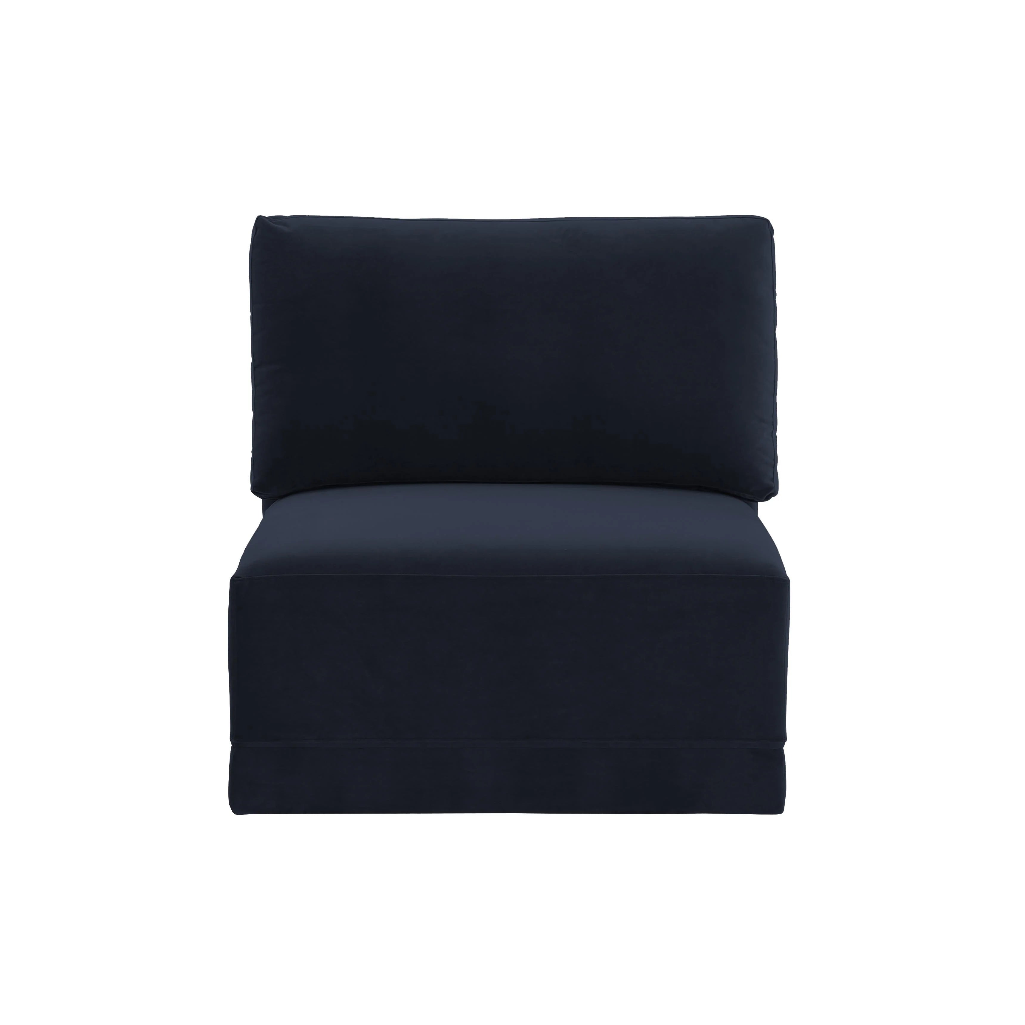 Willow Performance Velvet Modular Armless Chair