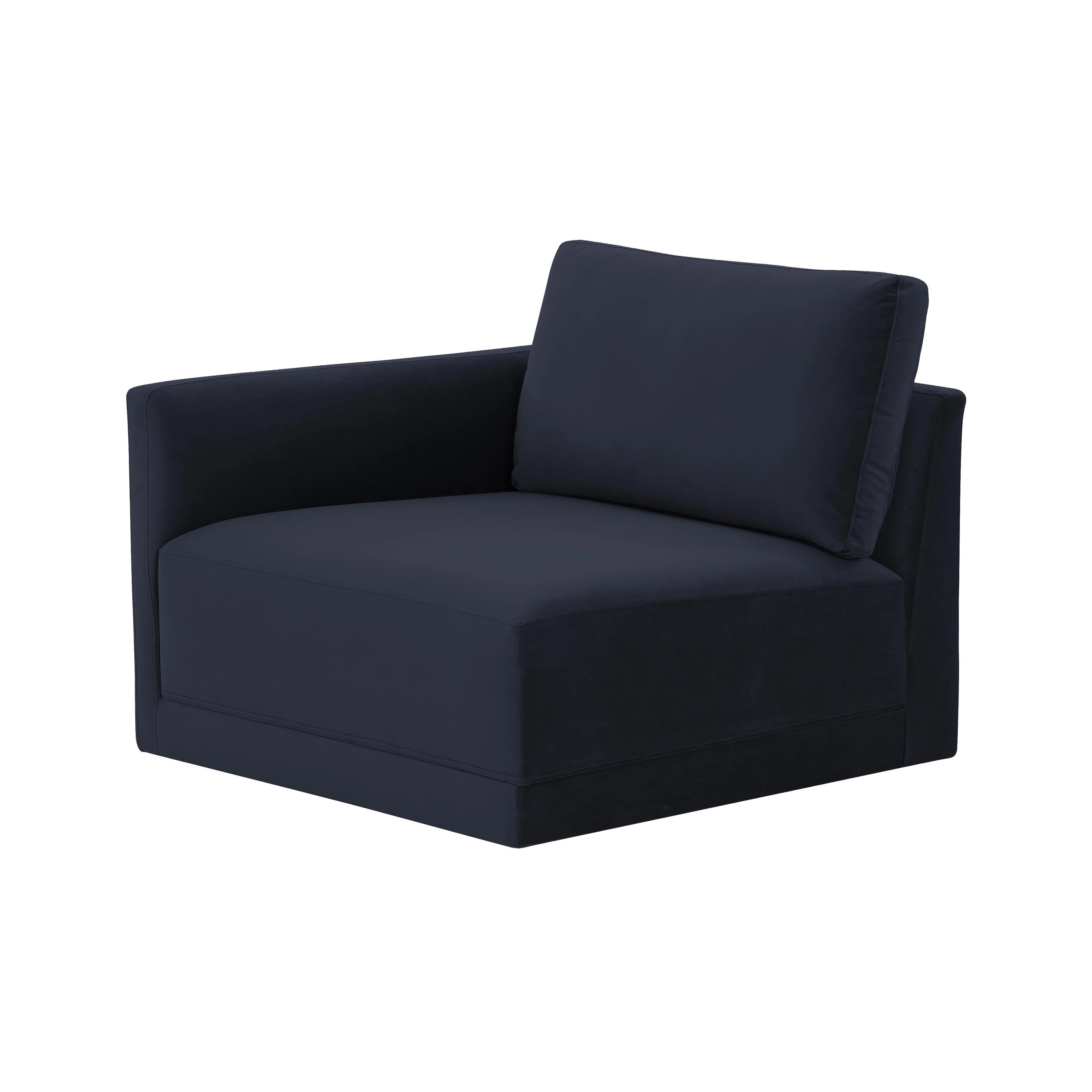 Willow Performance Velvet Modular LAF Corner Chair