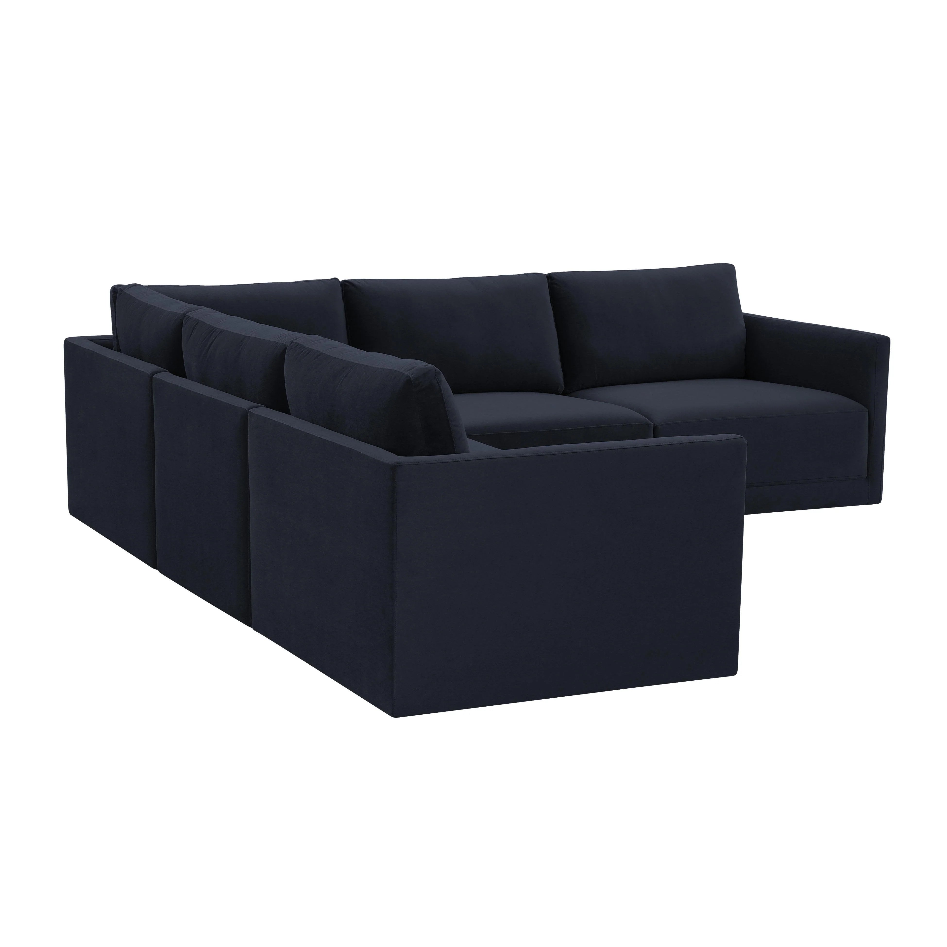Willow 5-Piece Performance Velvet Modular L Sectional