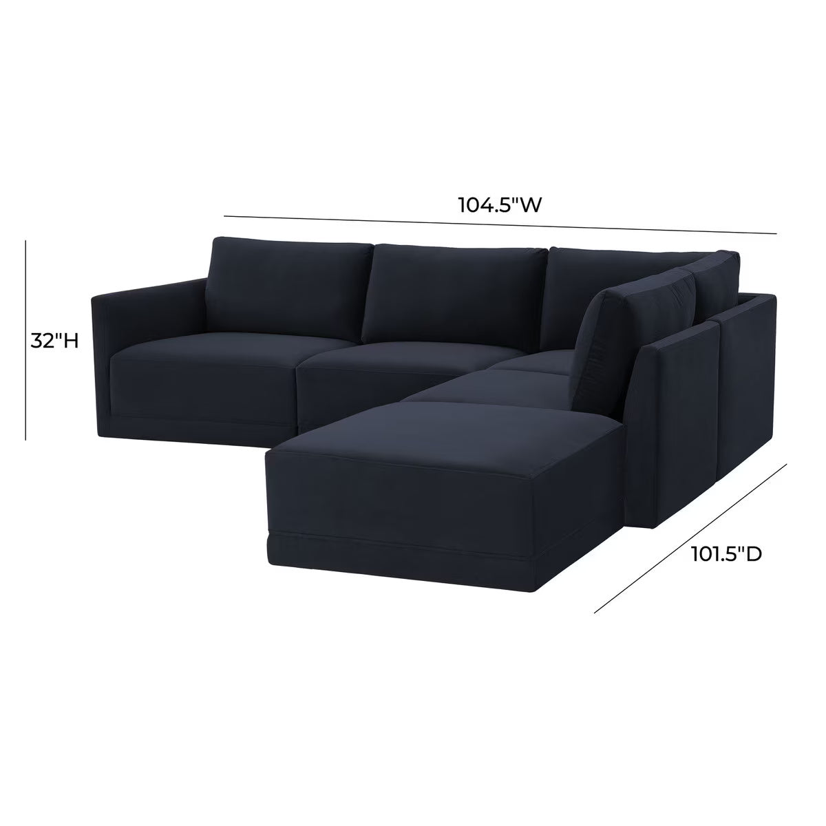 Willow Navy Modular RAF Sectional