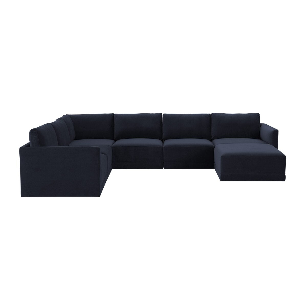 Willow Navy Modular Large Chaise Sectional