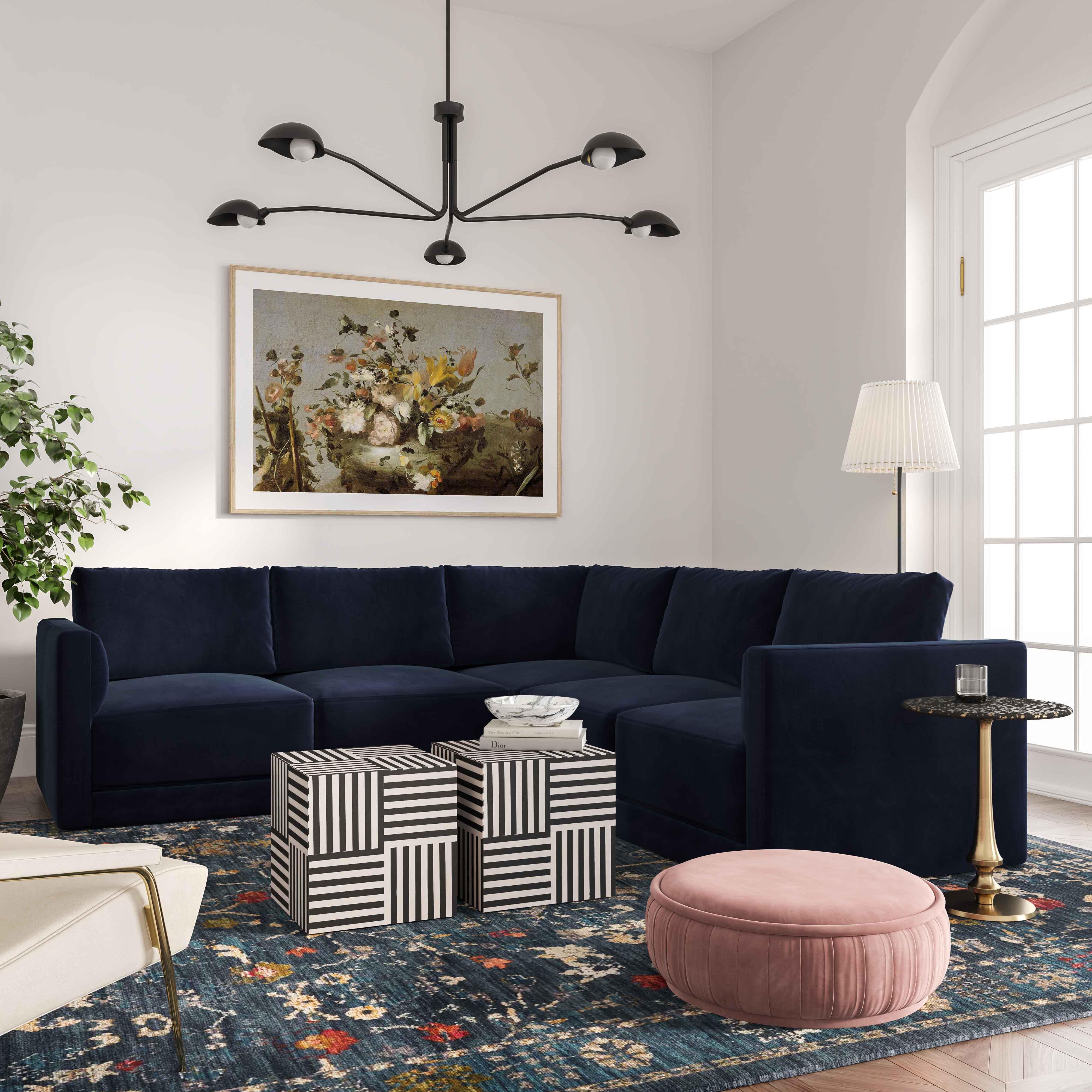 Willow Performance Velvet Modular Corner Chair