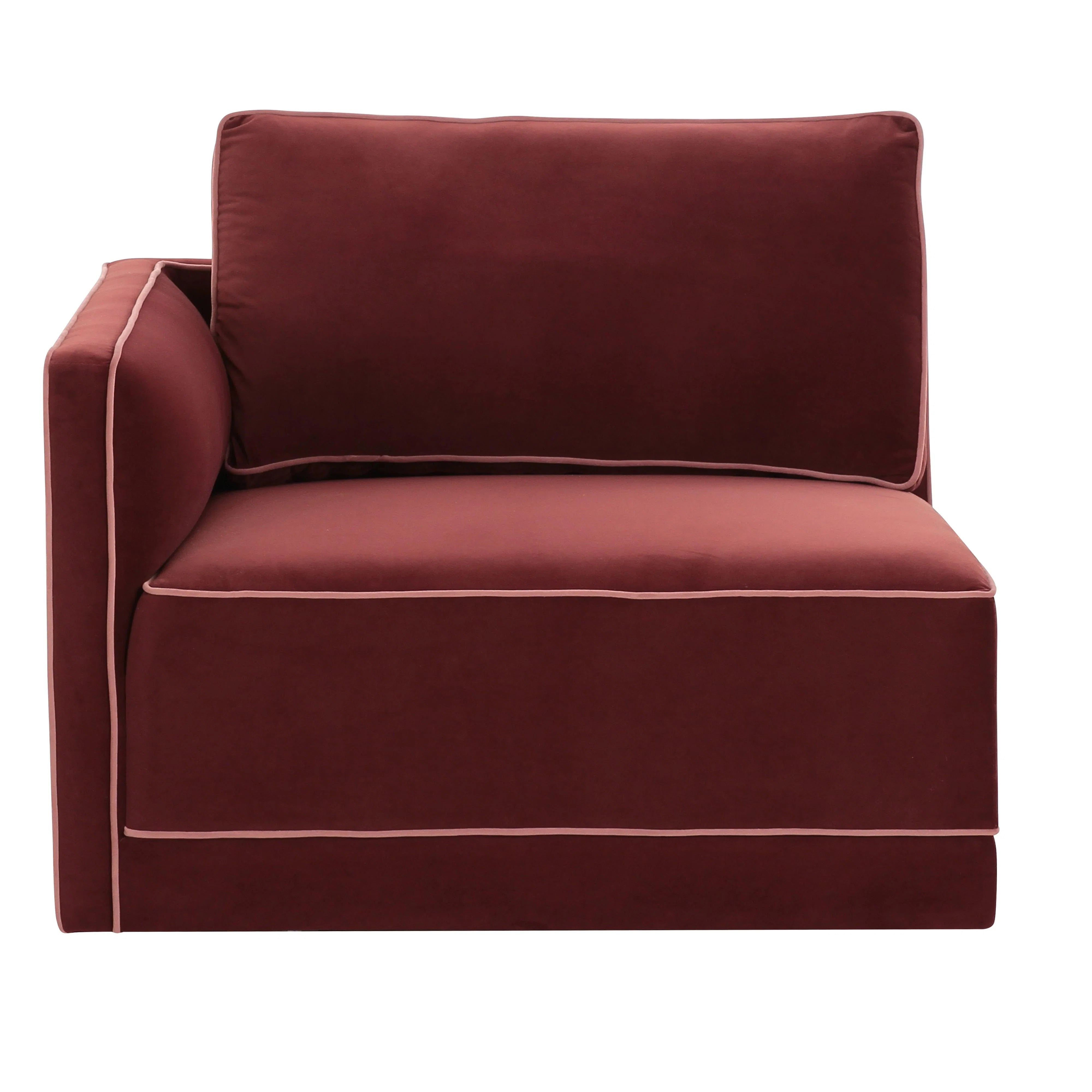 Willow Performance Velvet Modular LAF Corner Chair