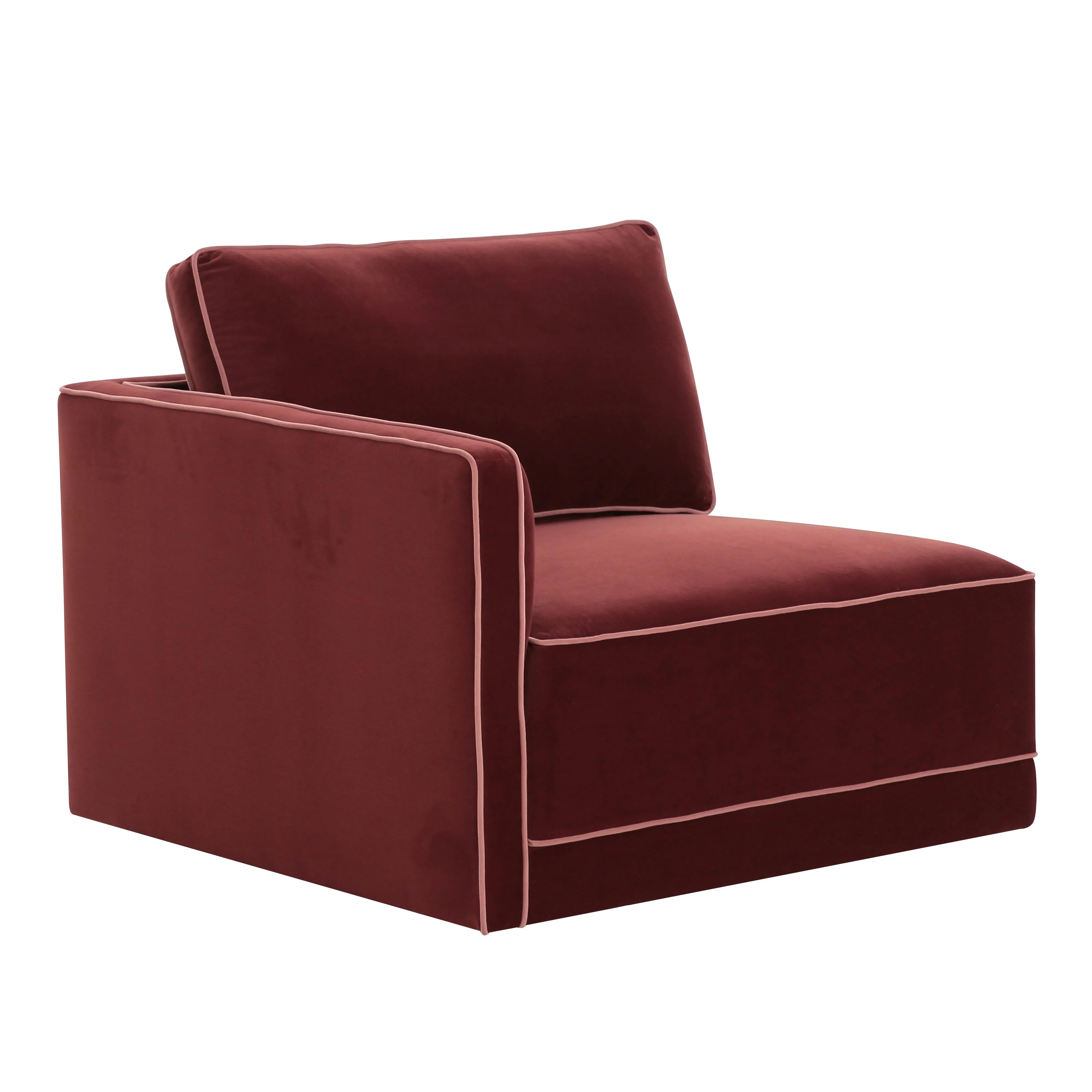 Willow Performance Velvet Modular LAF Corner Chair
