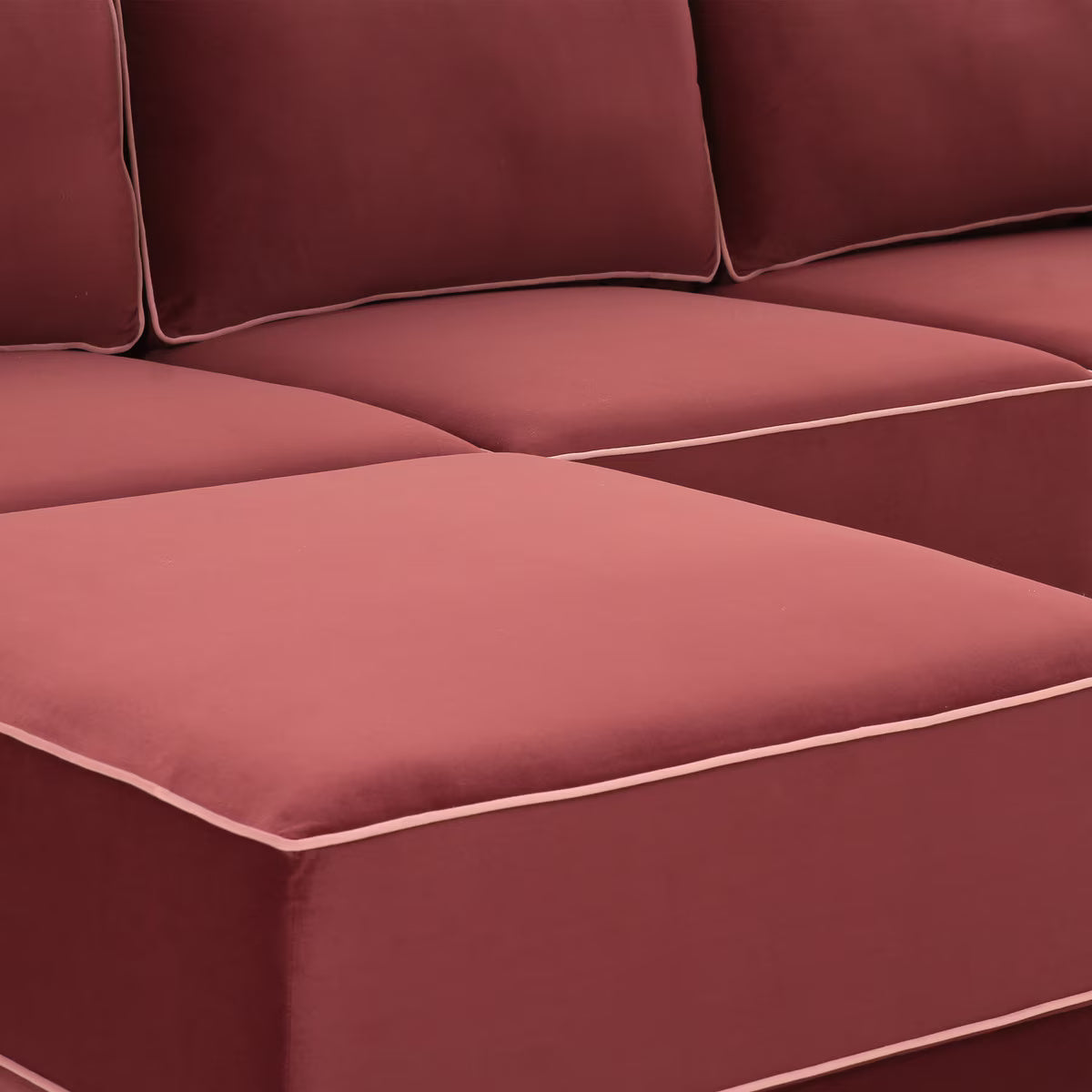 Willow Berry Red Modular U Sectional