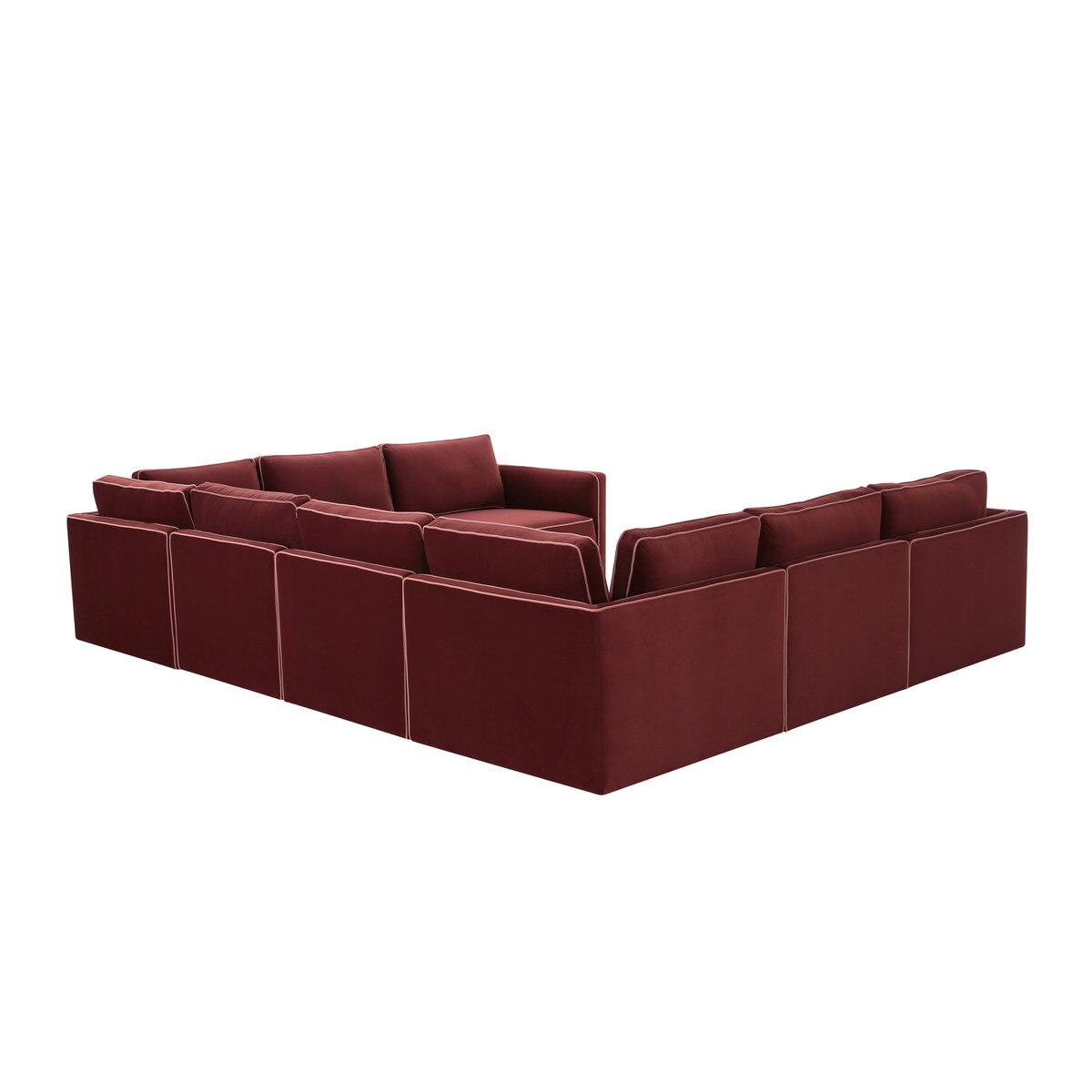 Willow Berry Red Modular Large U Sectional