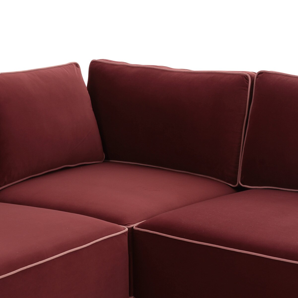 Willow Berry Red Modular Large U Sectional