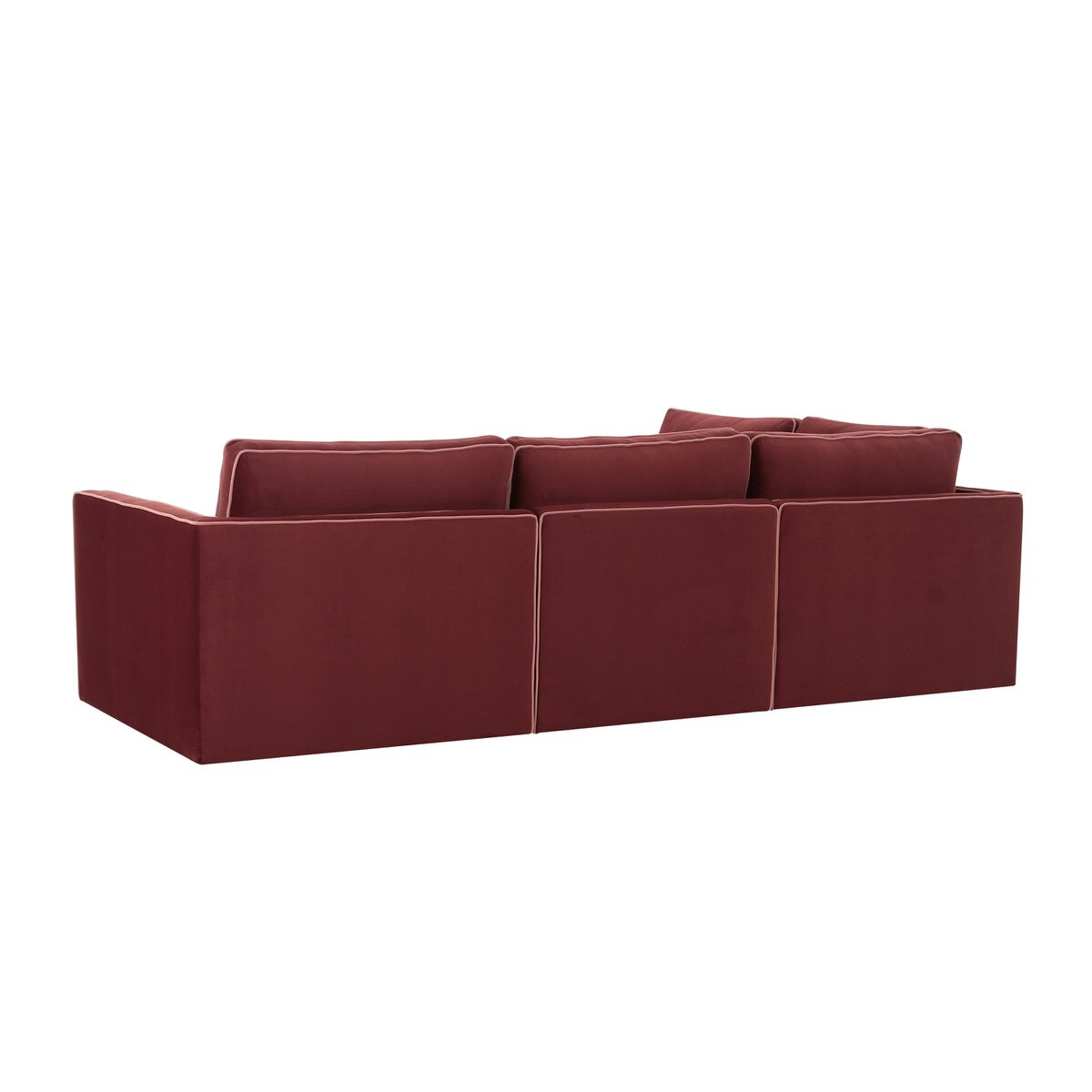 Willow Berry Red Modular LAF Sectional