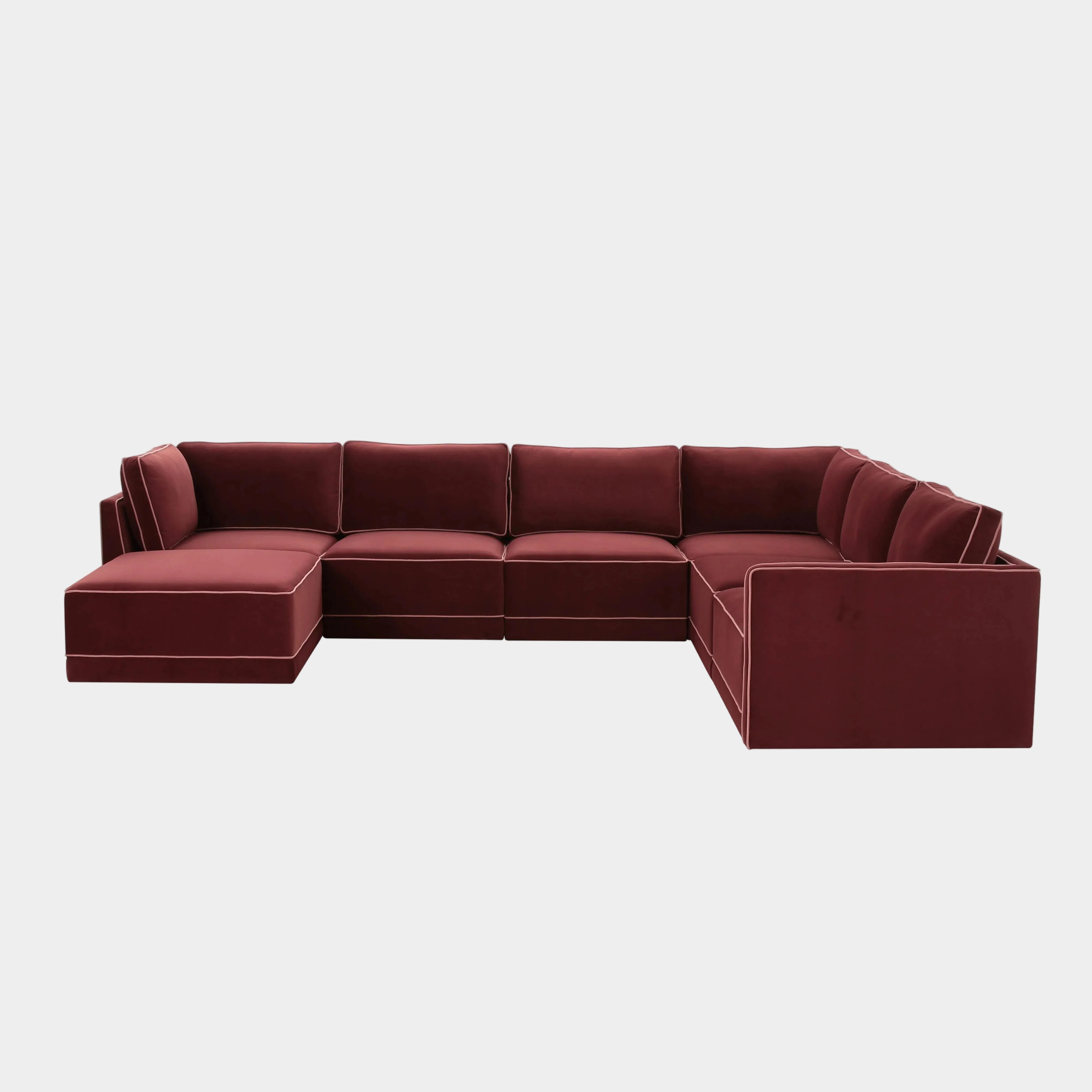 Willow 7-Piece Performance Velvet Modular Large Chaise Sectional