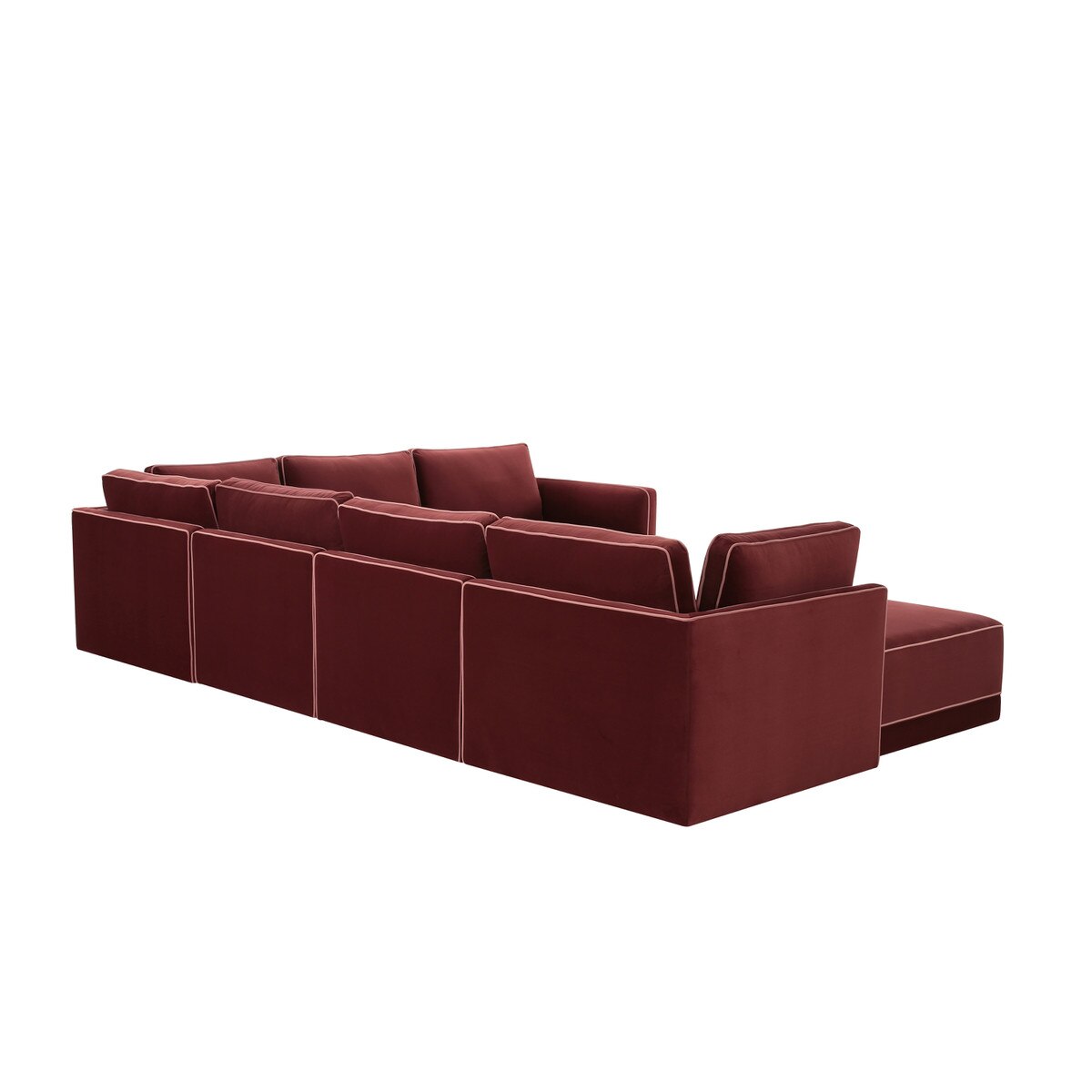 Willow Berry Red Modular Large Chaise Sectional