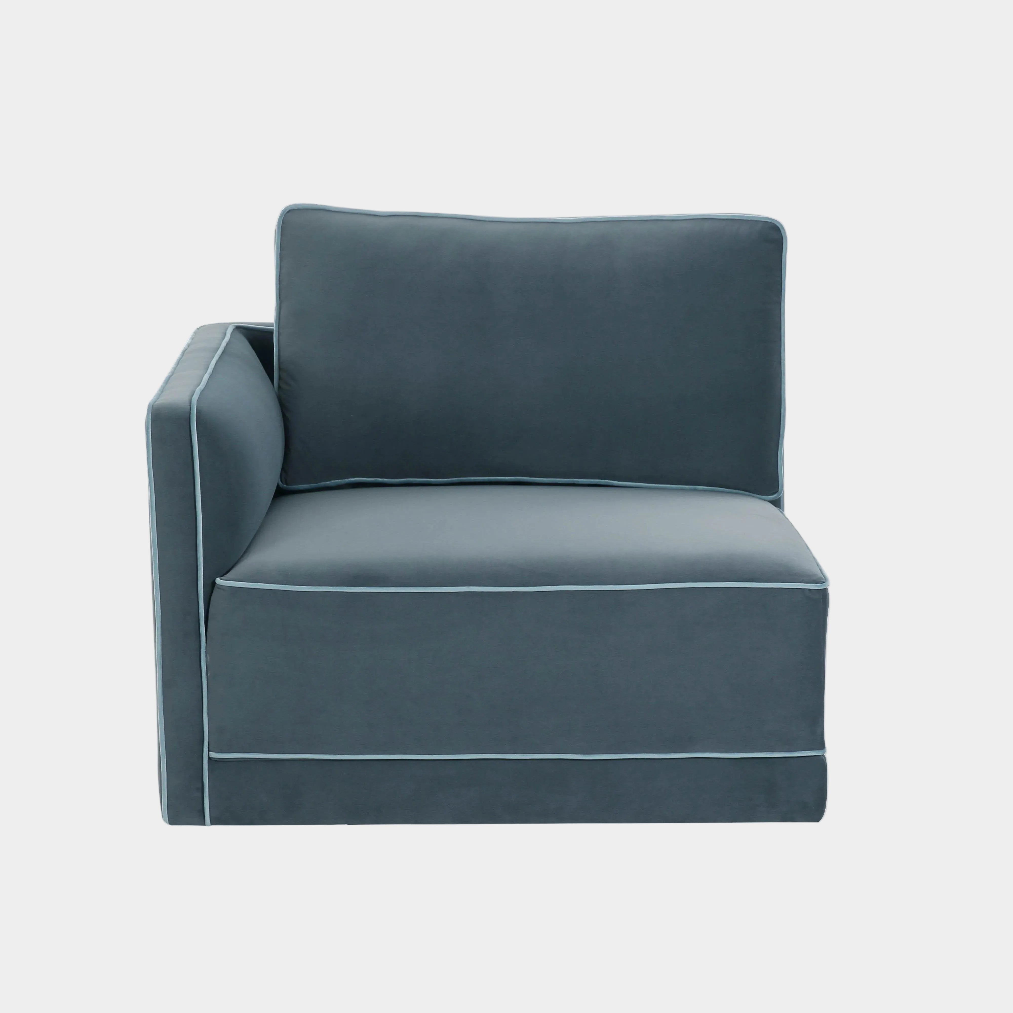 Willow Performance Velvet Modular LAF Corner Chair