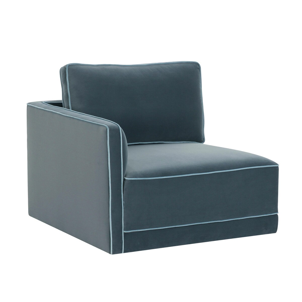 Willow Misty Blue LAF Corner Chair