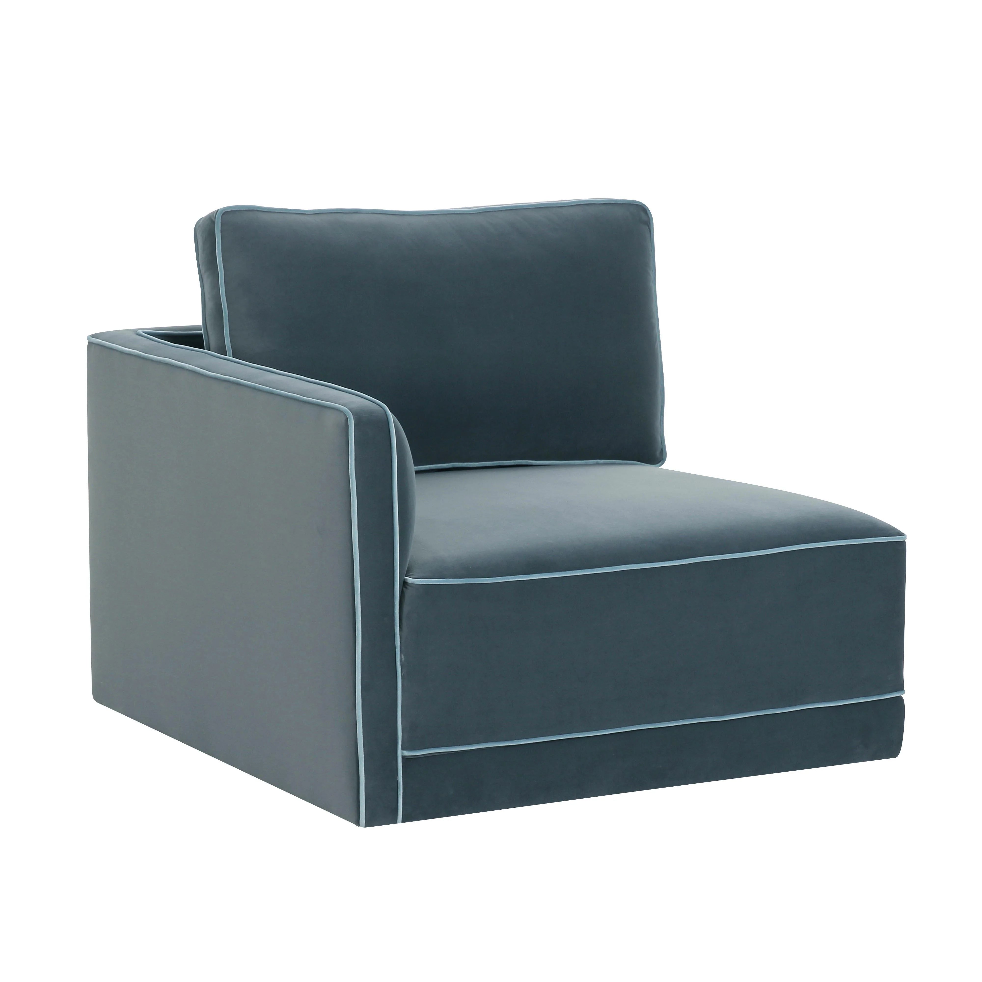 Willow Performance Velvet Modular LAF Corner Chair