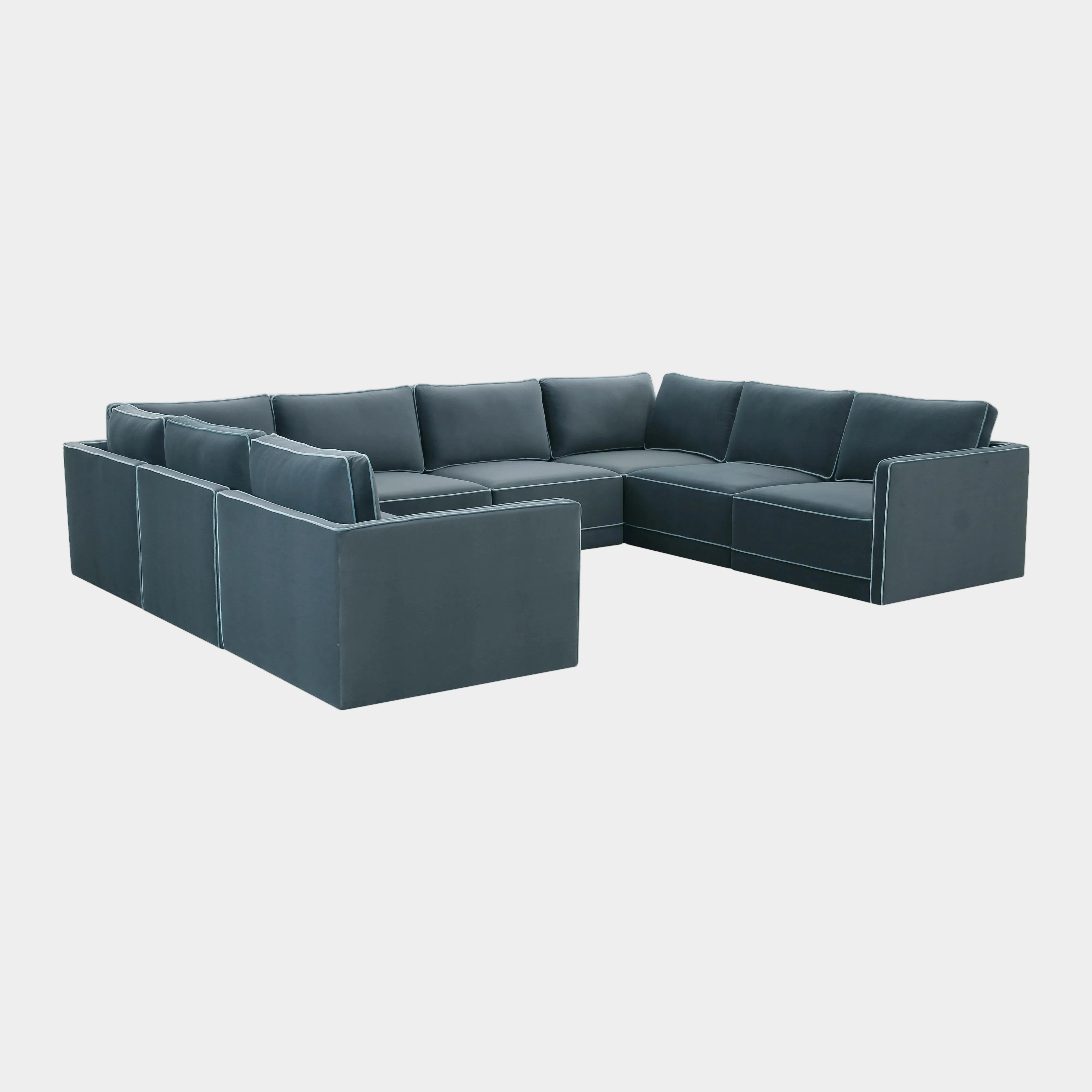 Willow 8-Piece Performance Velvet Modular Large U Sectional