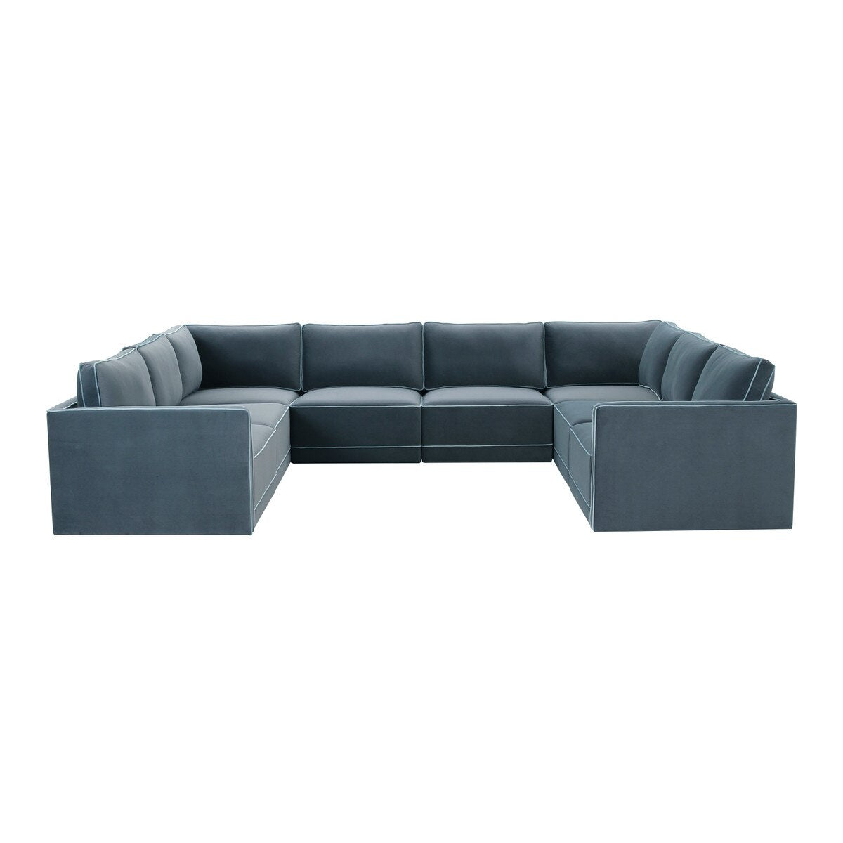 Willow Misty Blue Modular Large U Sectional