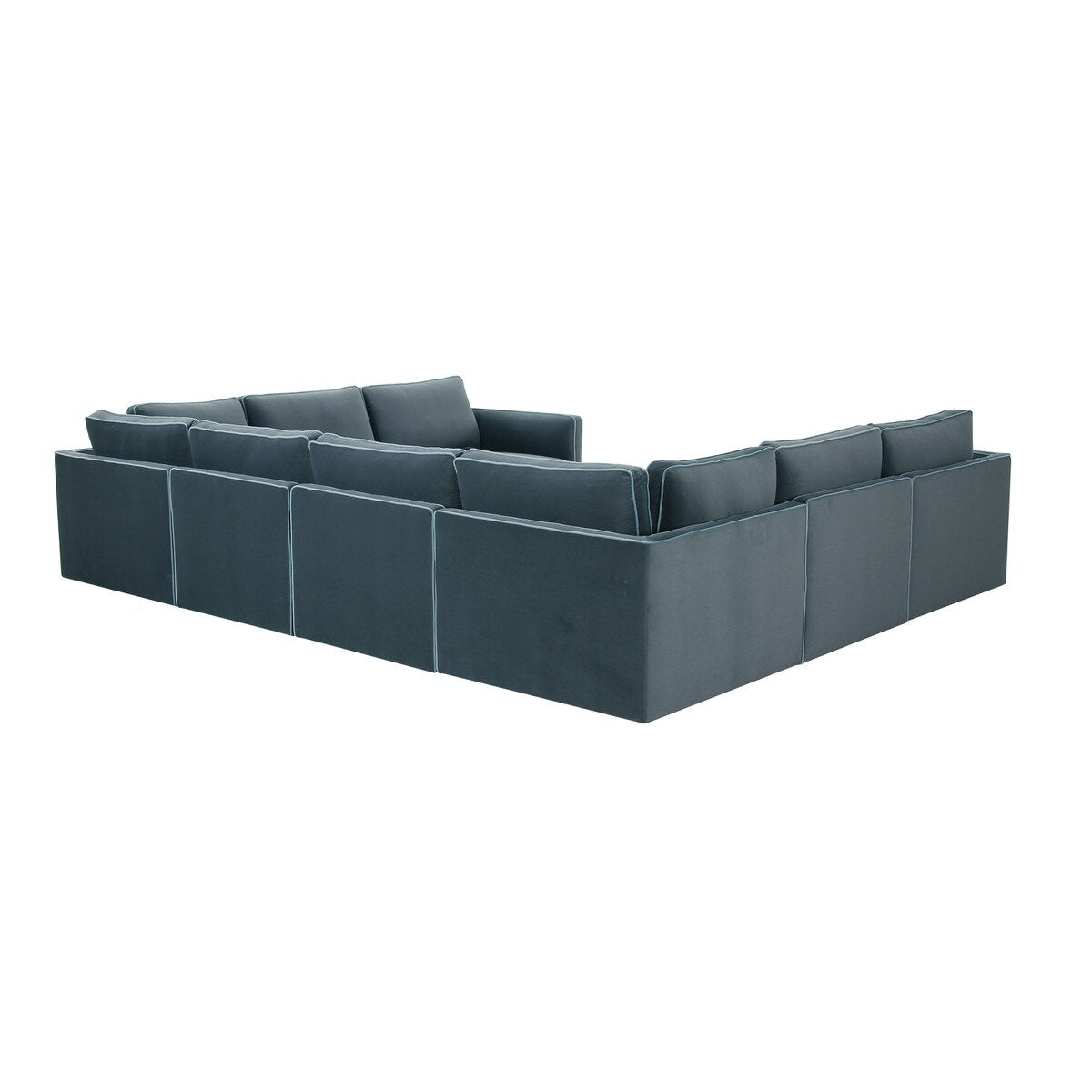 Willow Misty Blue Modular Large U Sectional