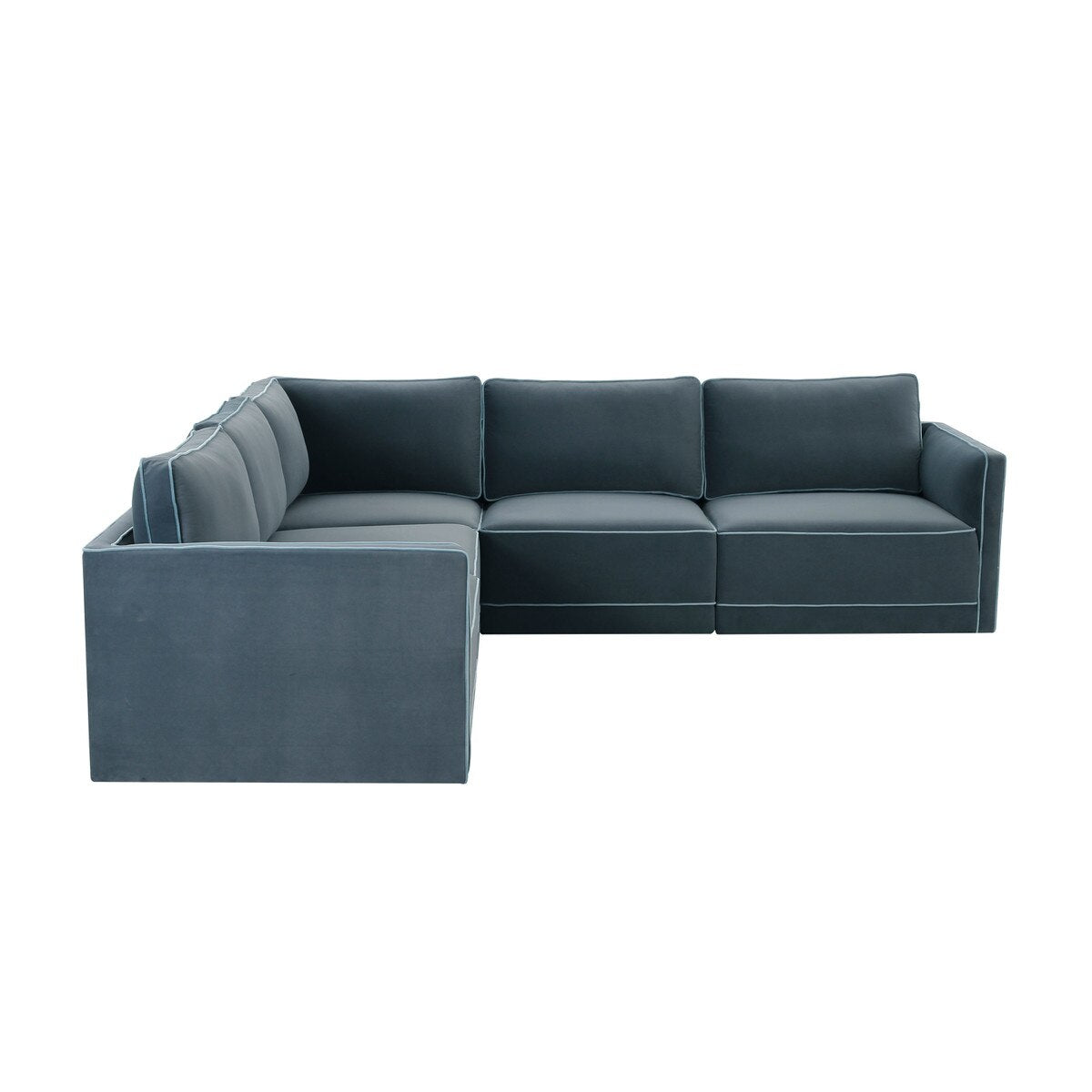 Willow Misty Blue Modular L Sectional