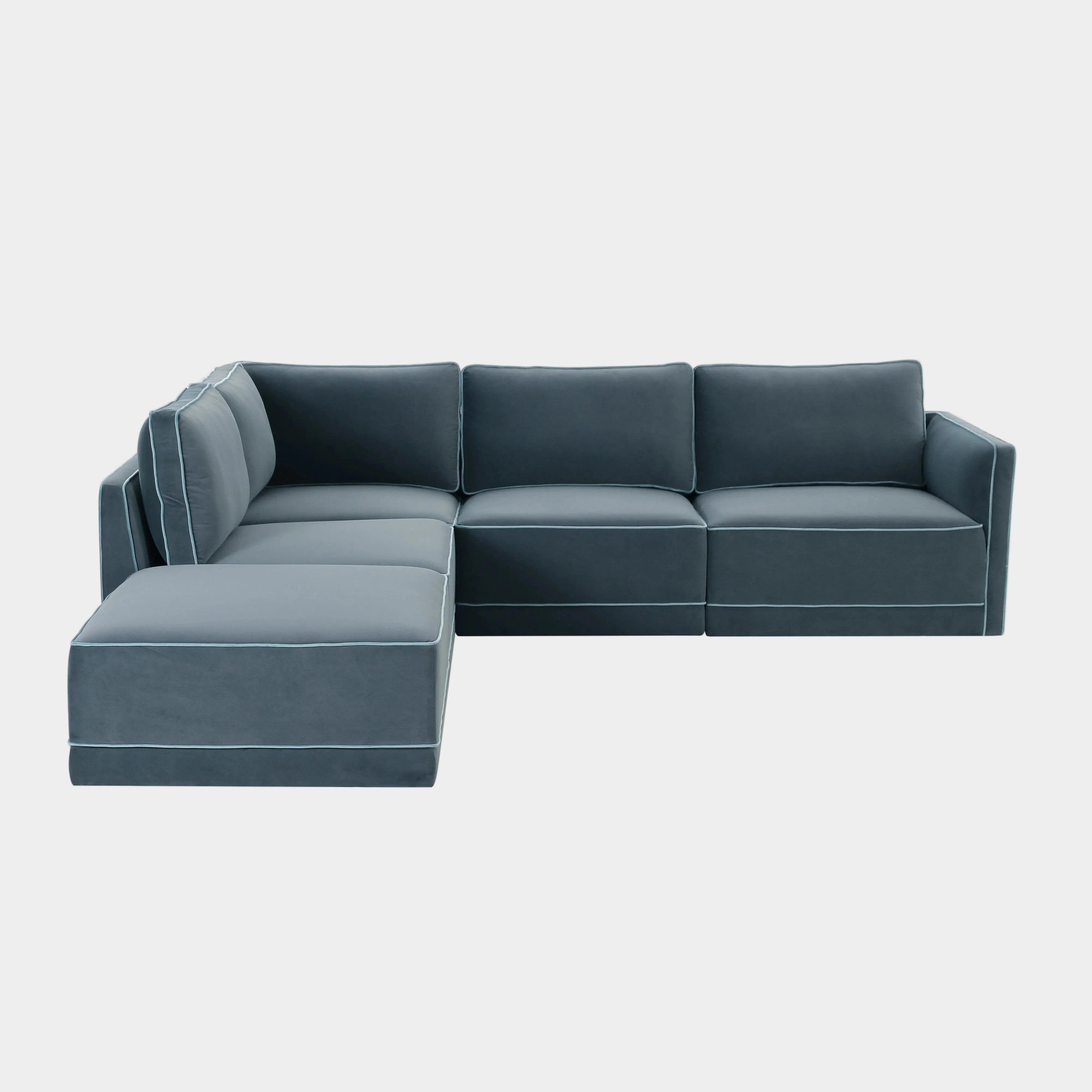 Willow 5-Piece Performance Velvet Modular Left Facing Sectional