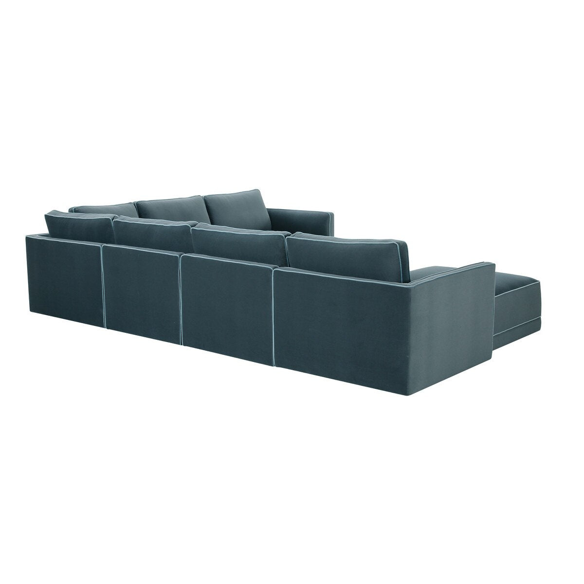 Willow Misty Blue Modular Large Chaise Sectional