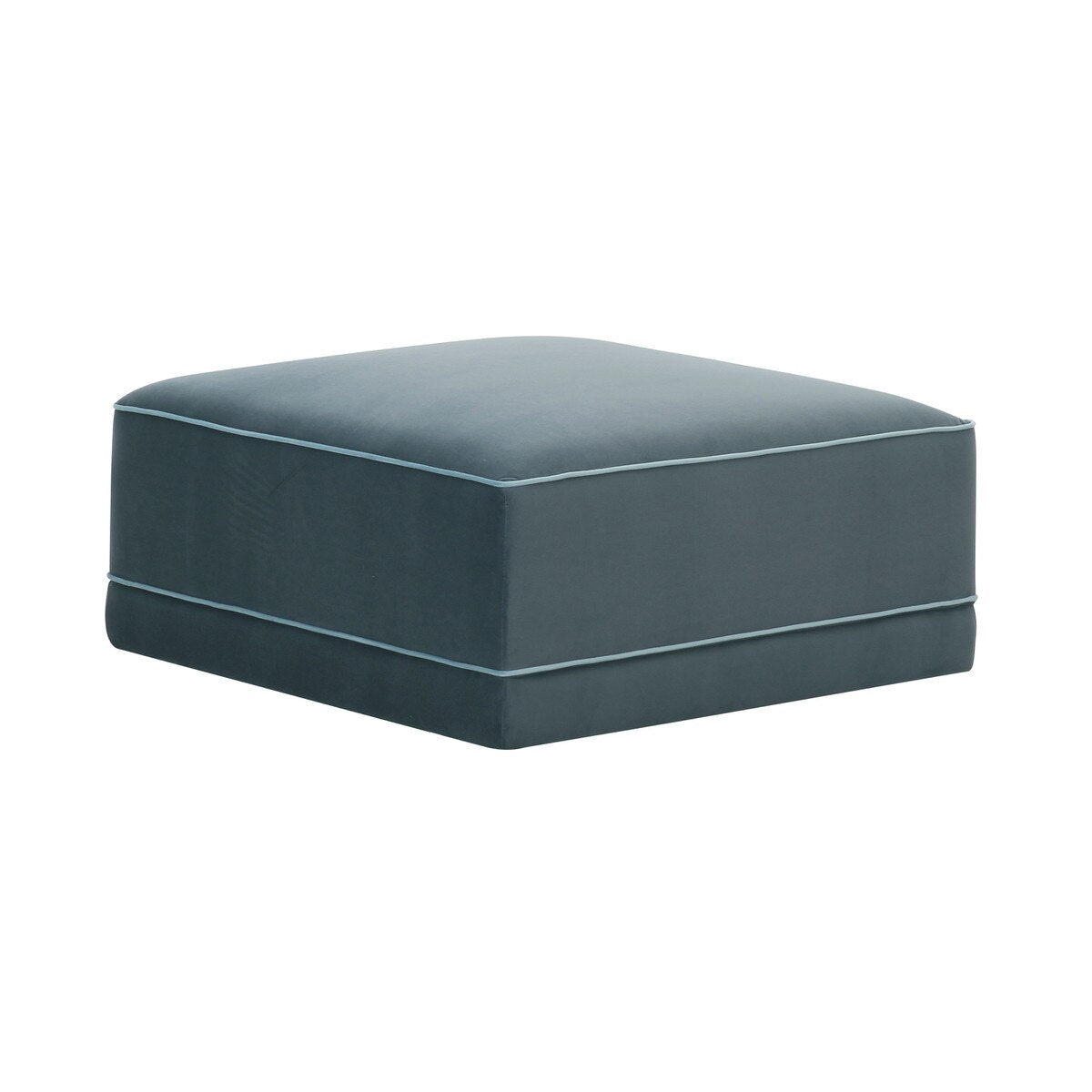 Willow Misty Blue Ottoman