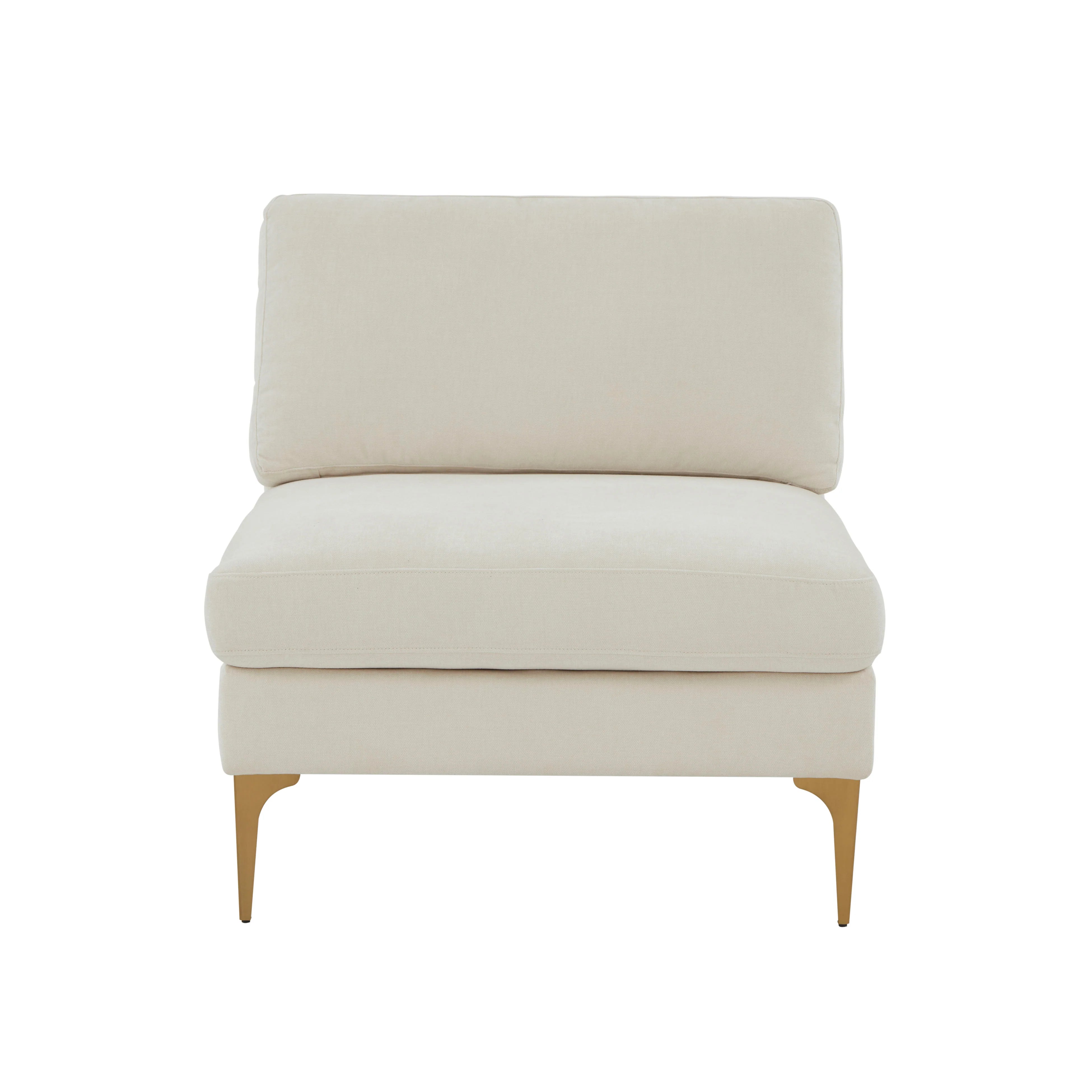 Serena Performance Velvet Modular Armless Chair