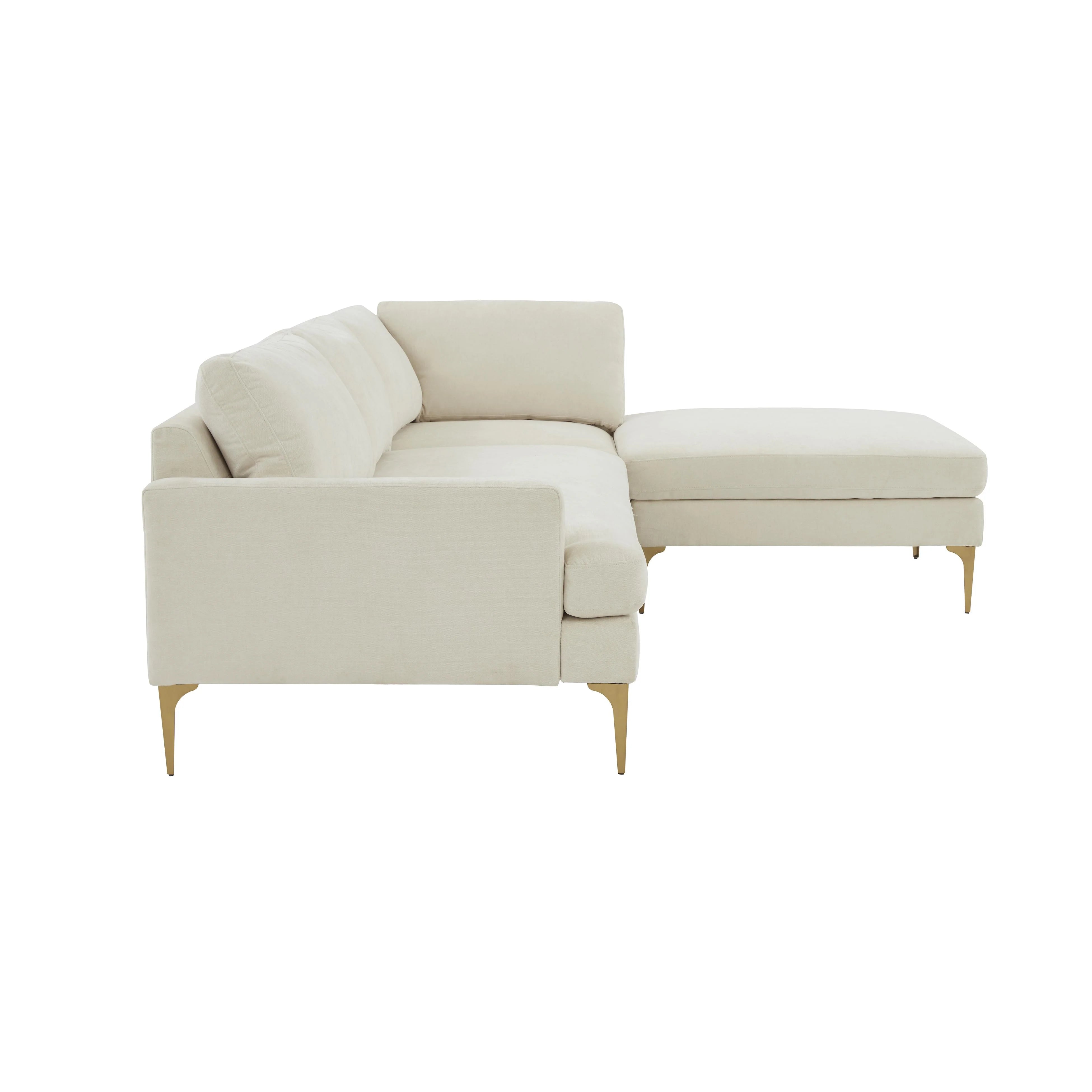 Serena 3-Piece Performance Velvet Chaise Sectional