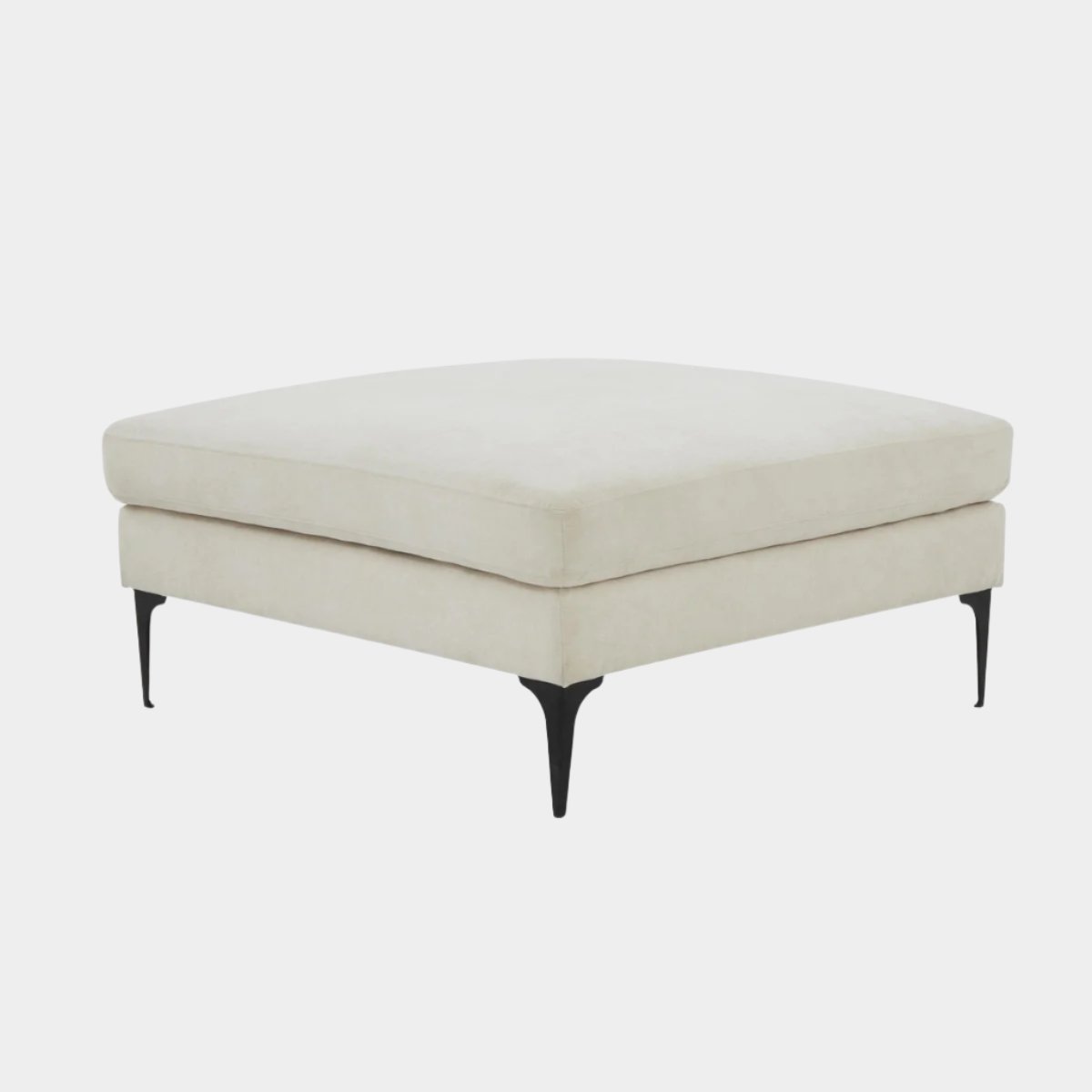 Serena Ottoman with Black Legs