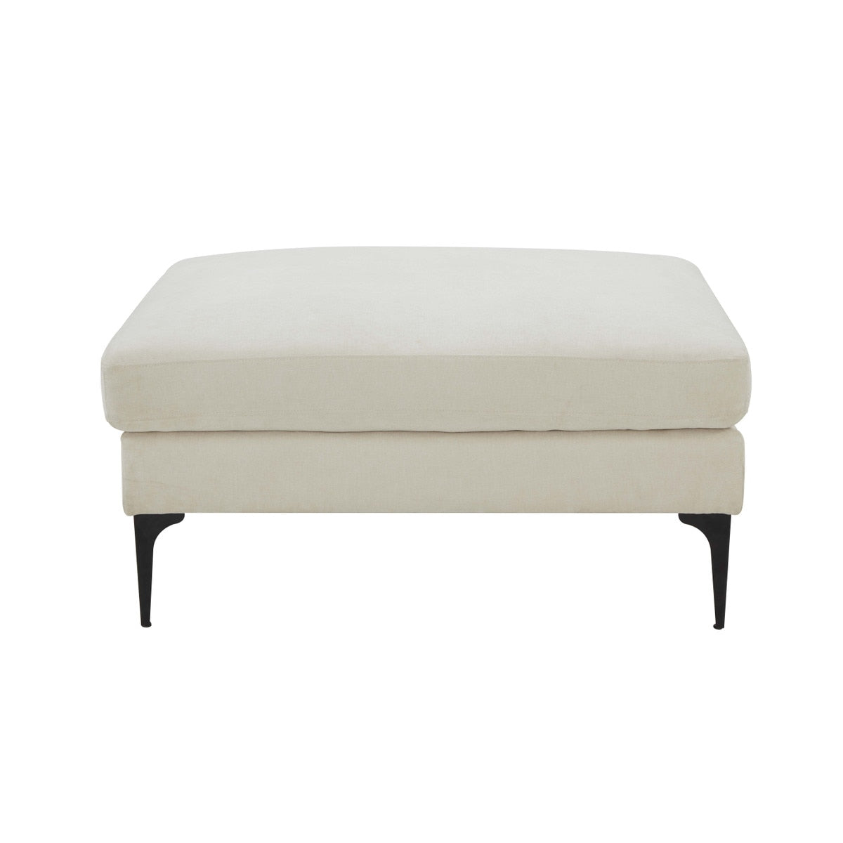 Serena Ottoman with Black Legs