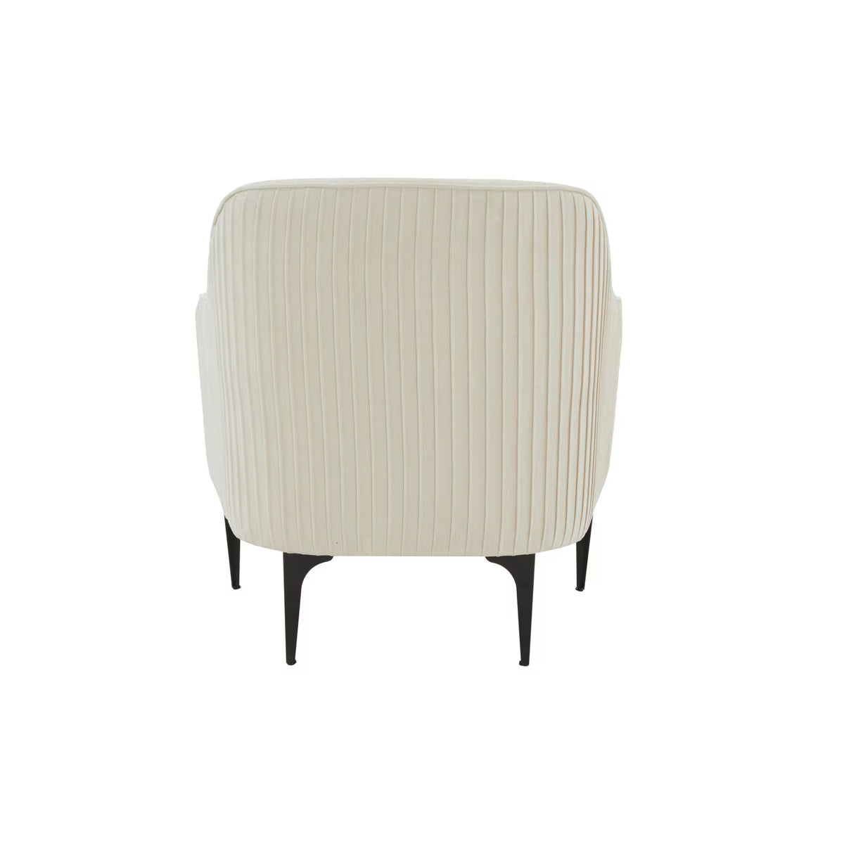 Serena Cream Velvet Accent Chair with Black Legs