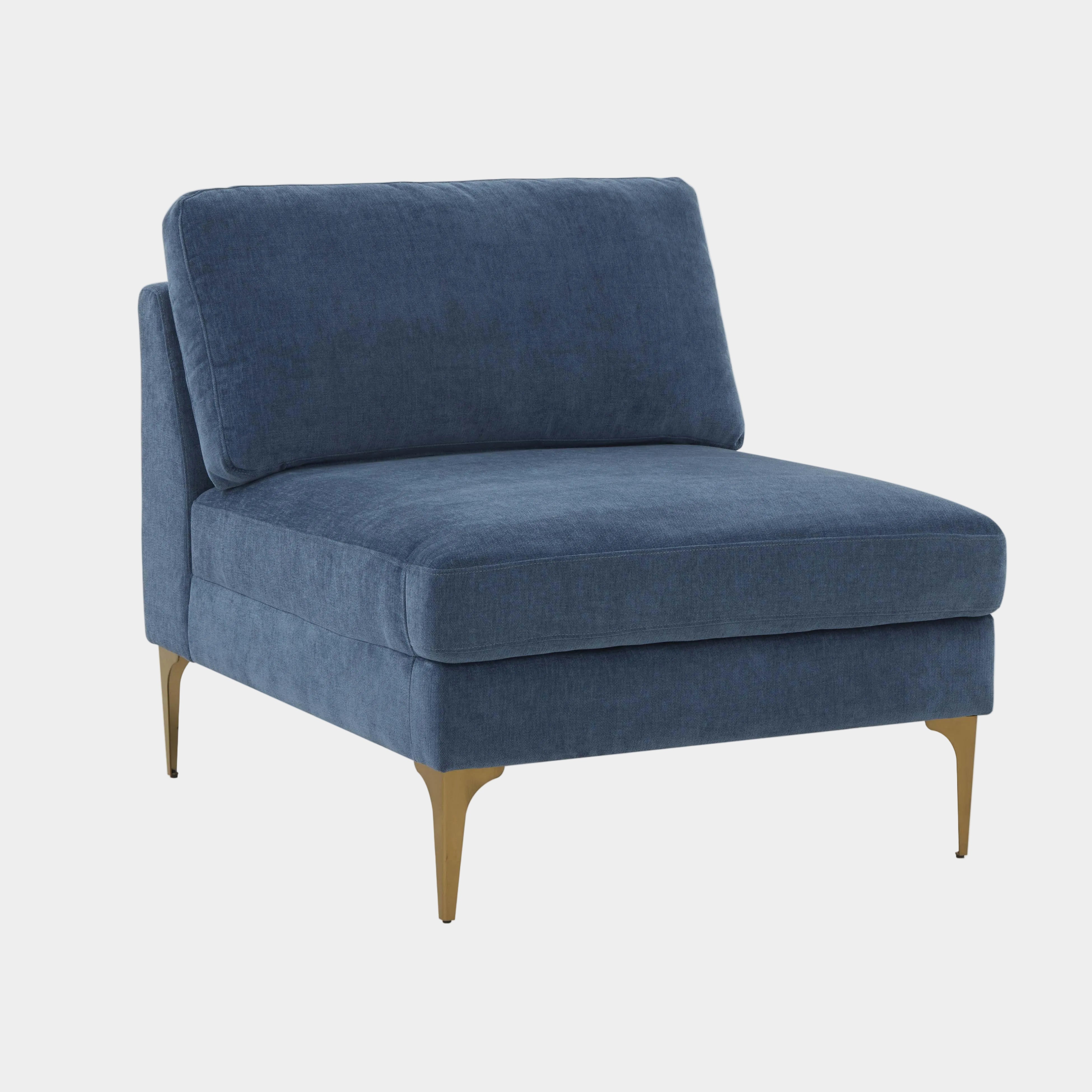 Serena Performance Velvet Modular Armless Chair