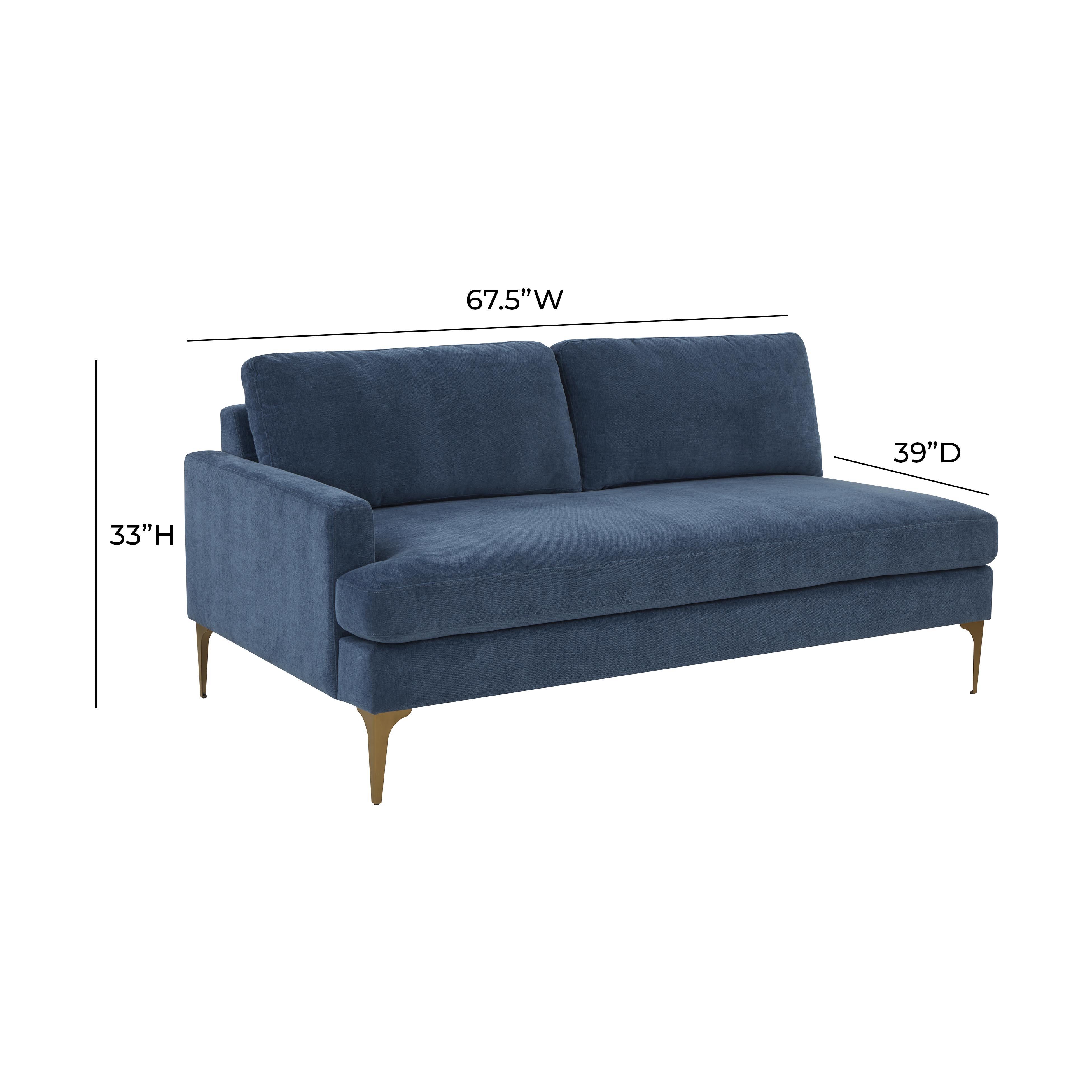 Serena 68" Performance Velvet Modular Loveseat