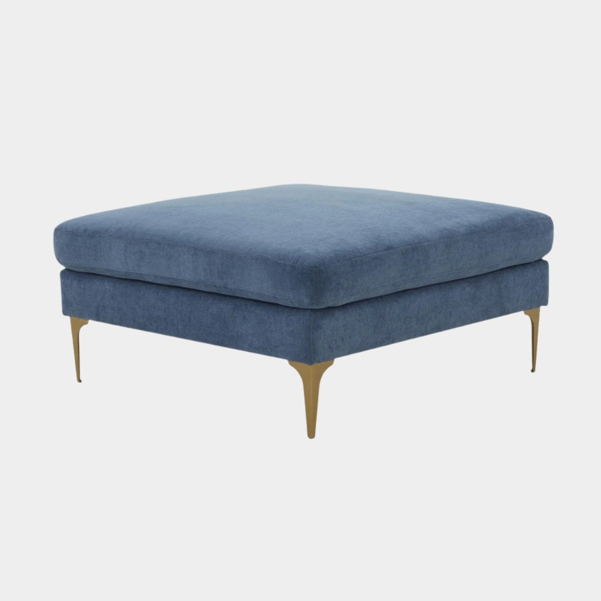 Serena  Ottoman with Brass Legs