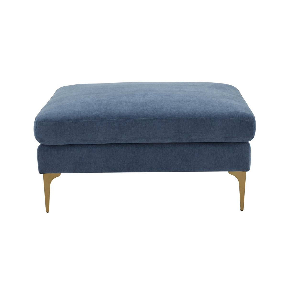 Serena  Ottoman with Brass Legs