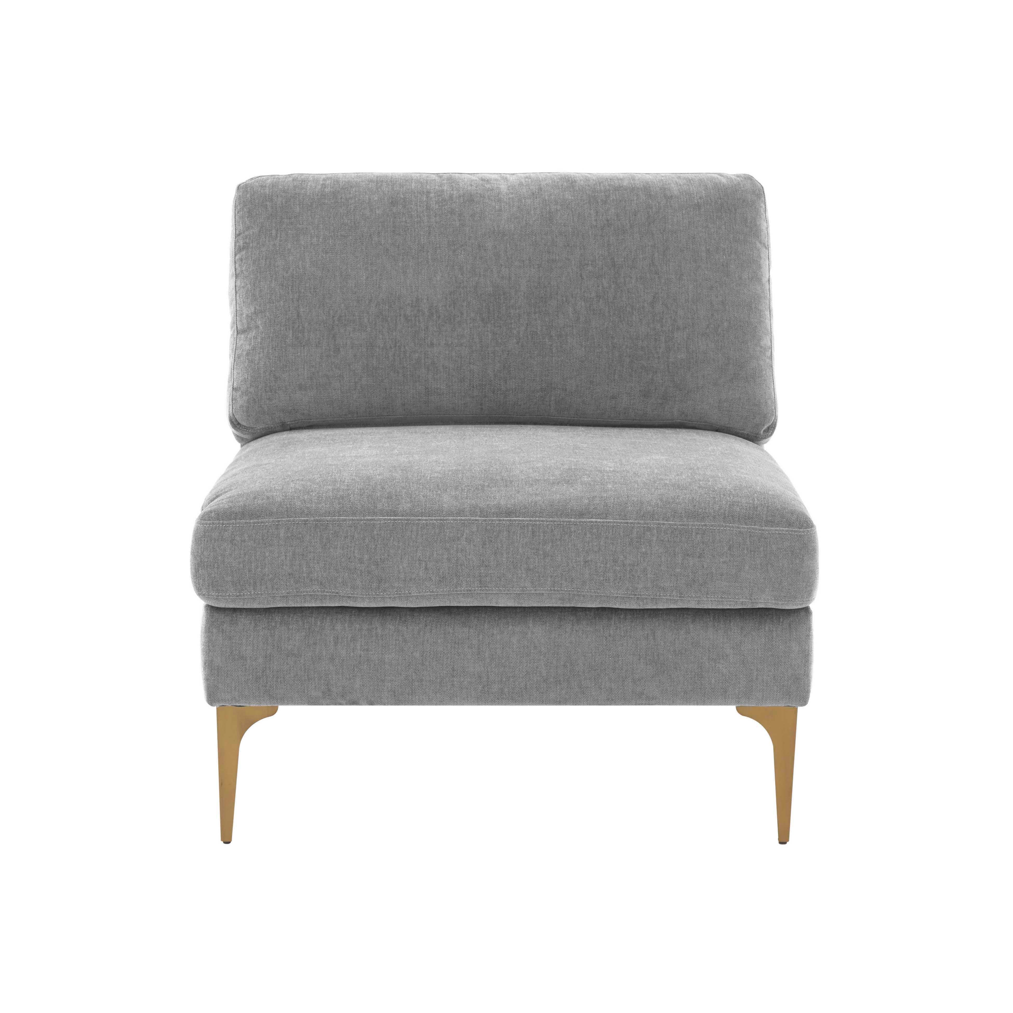 Serena Performance Velvet Modular Armless Chair