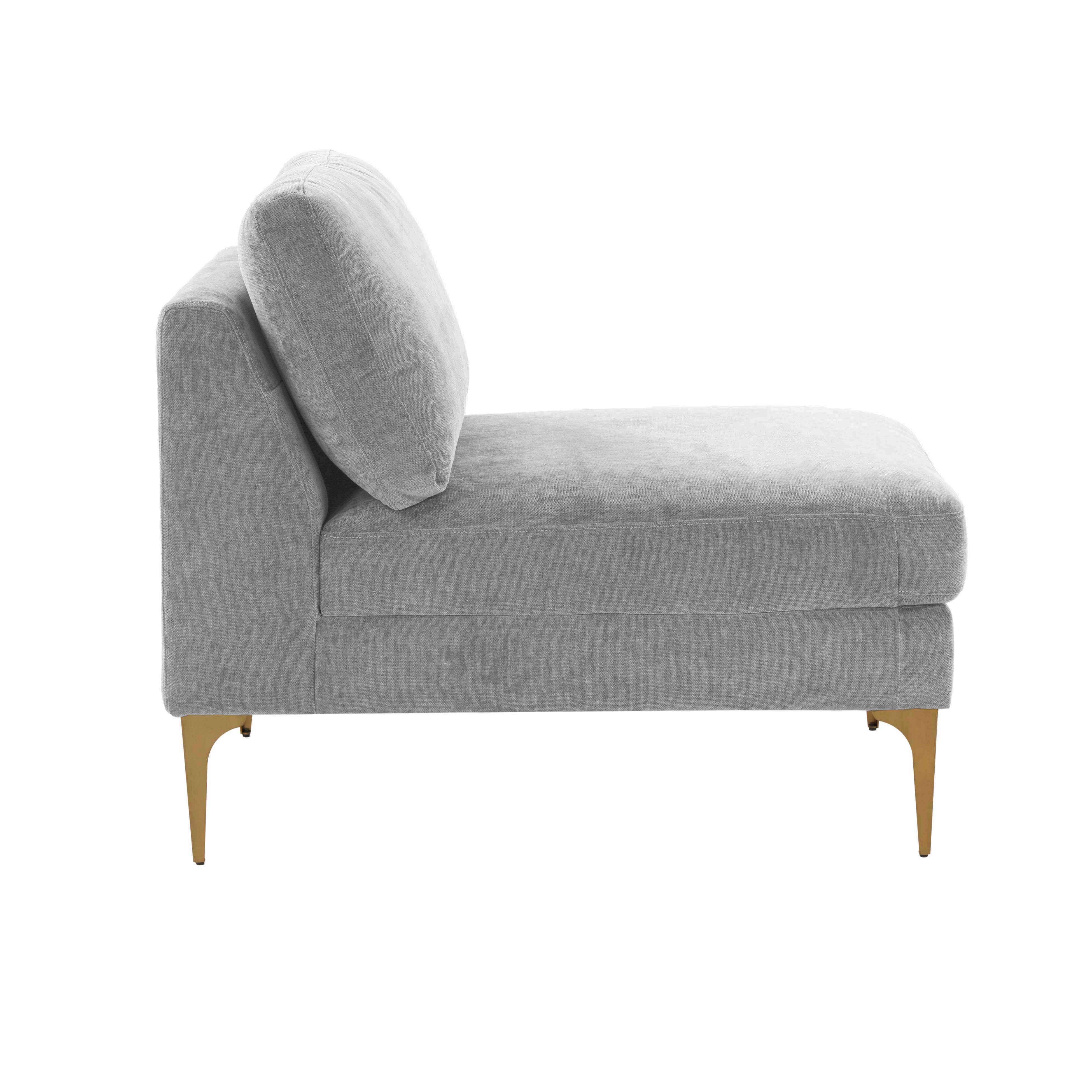 Serena Performance Velvet Modular Armless Chair