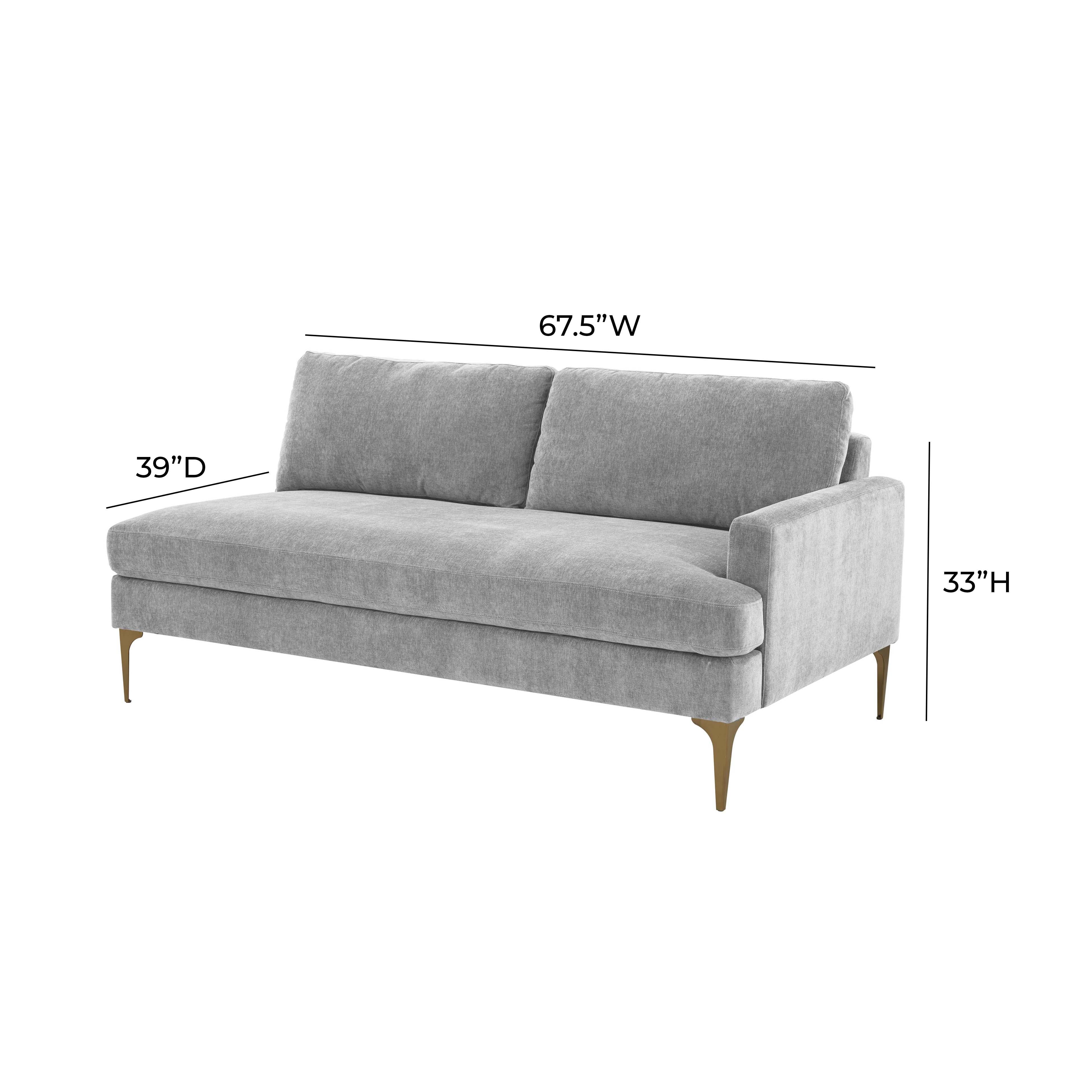 Serena 68" Performance Velvet Modular Loveseat