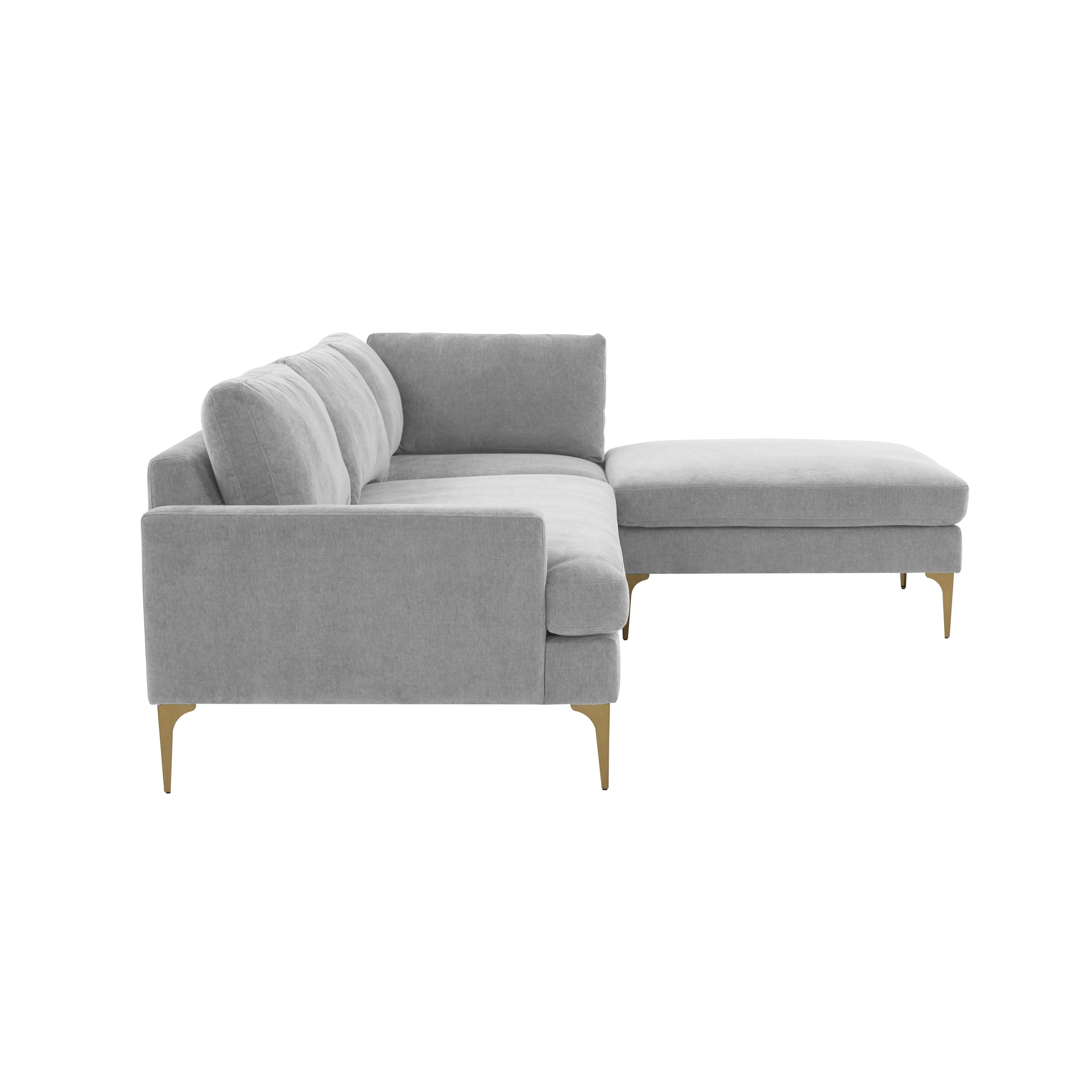 Serena 3-Piece Performance Velvet Chaise Sectional