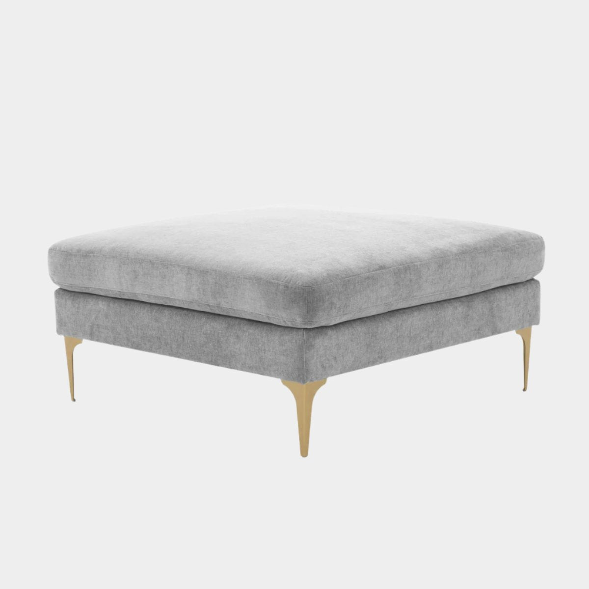 Serena  Ottoman with Brass Legs