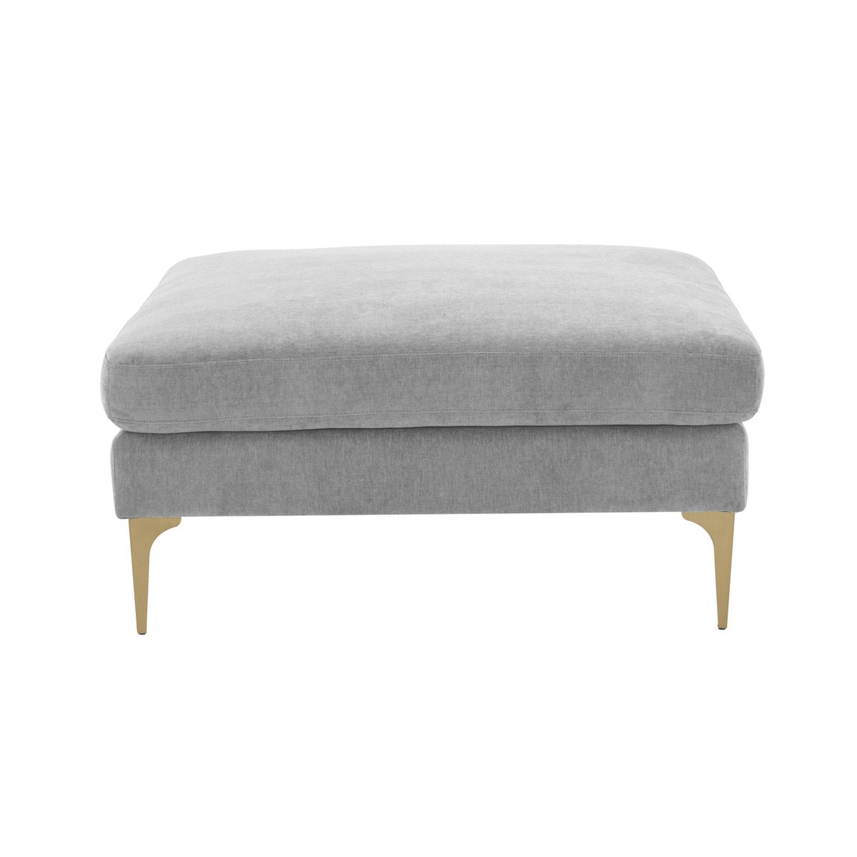 Serena  Ottoman with Brass Legs