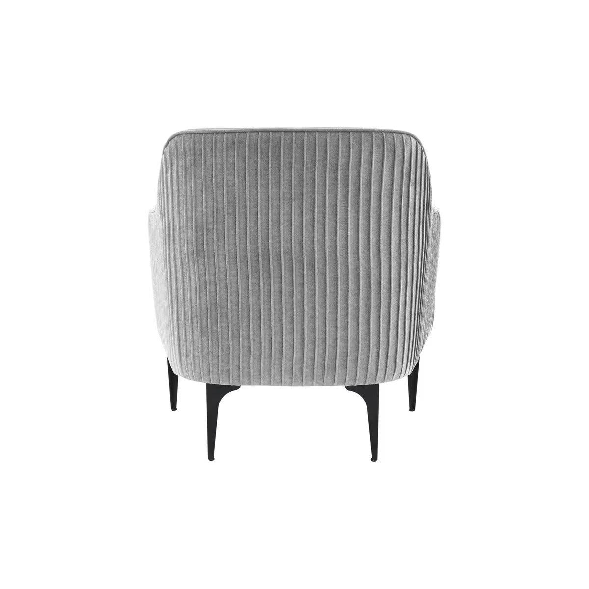 Serena Gray Velvet Accent Chair with Black Legs