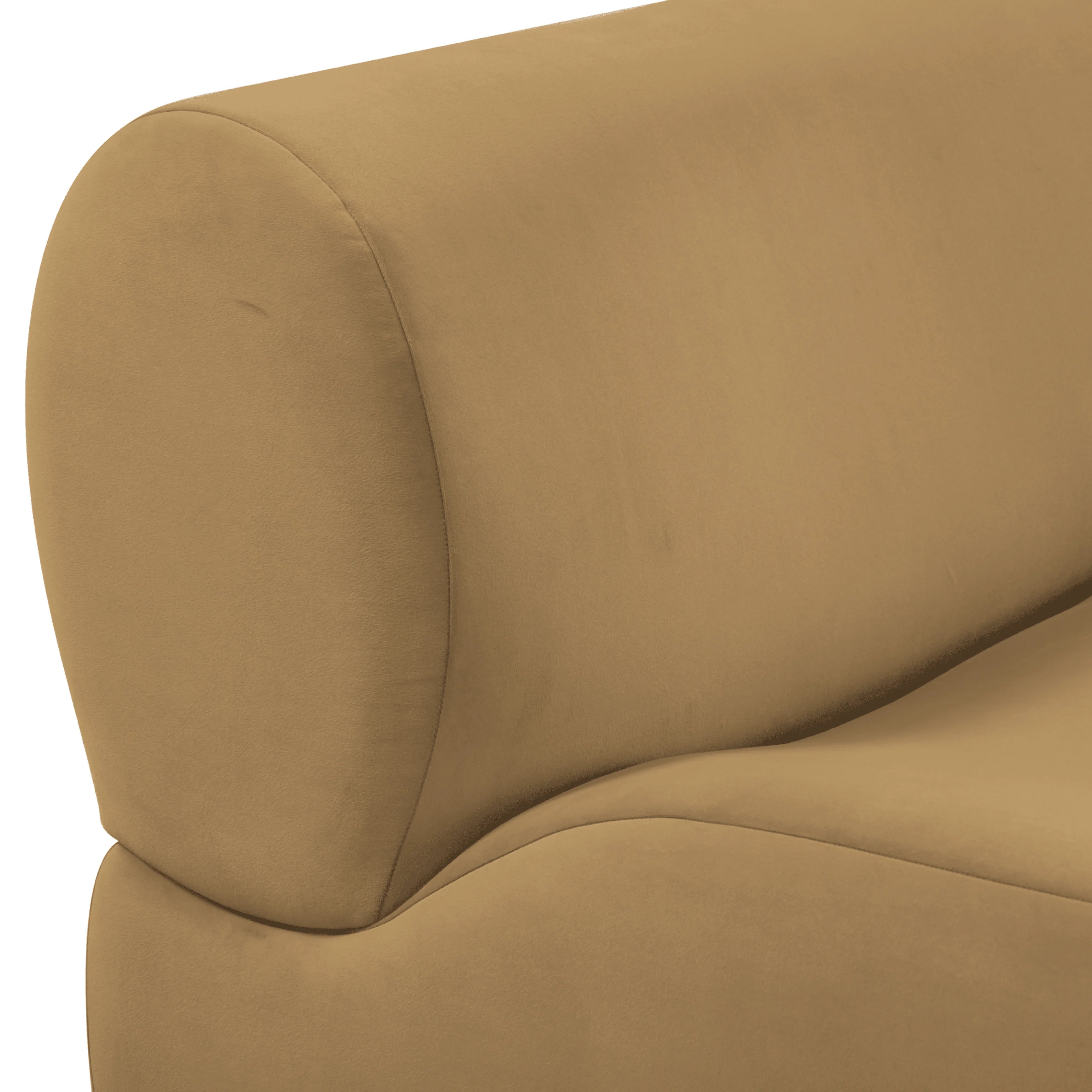 Zenith Latte Brown Performance Velvet Armless Chair