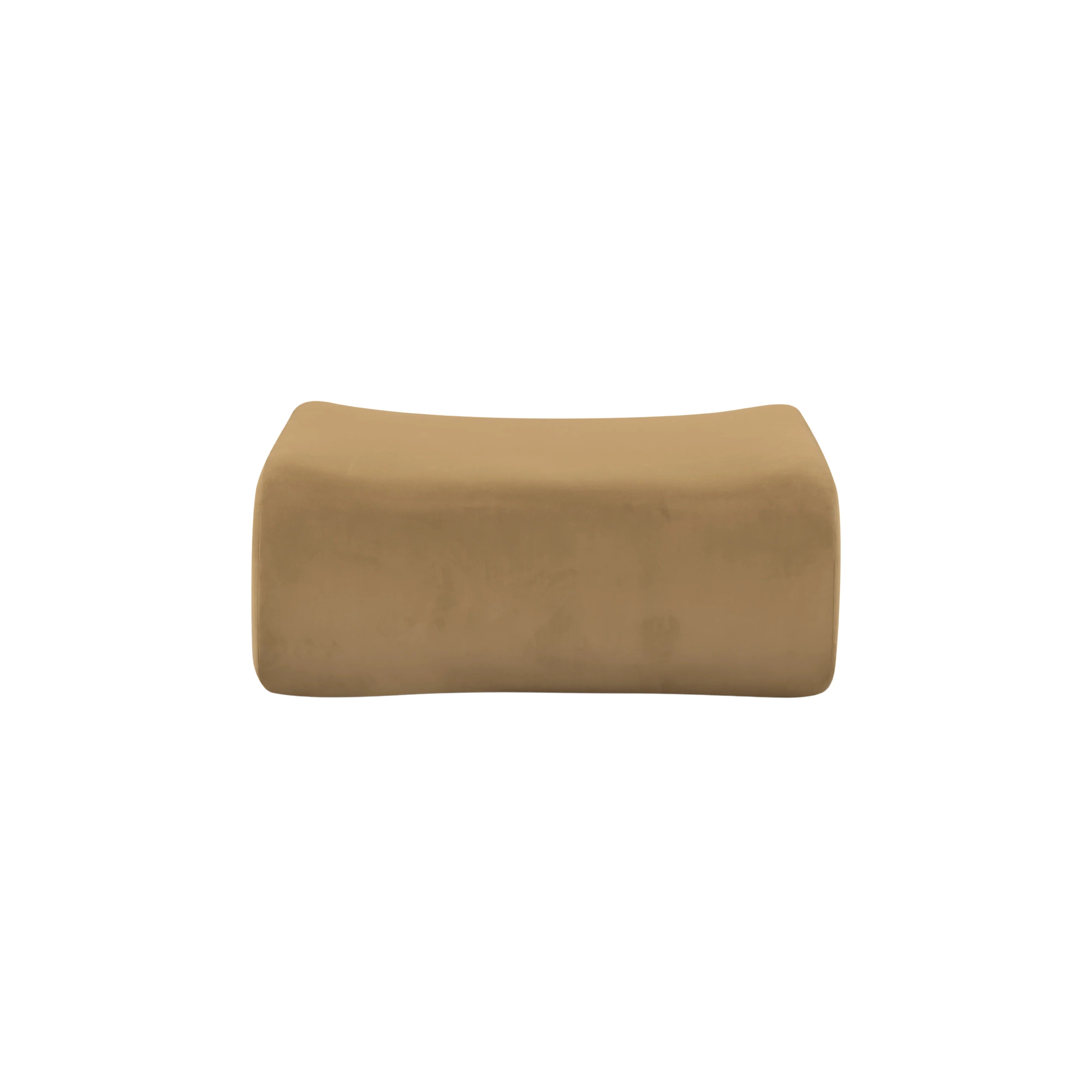 Zenith Latte Brown Performance Velvet Ottoman
