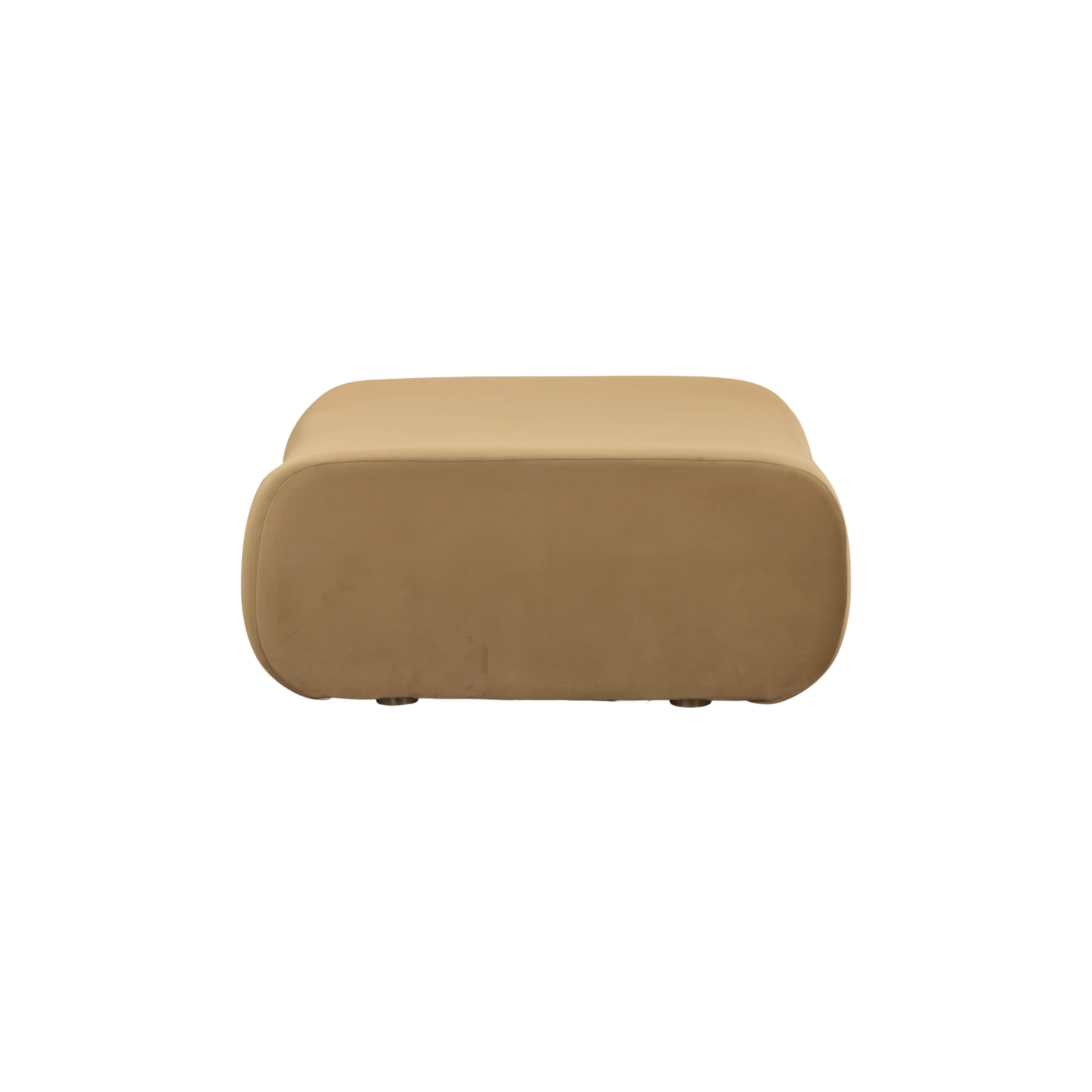 Zenith Latte Brown Performance Velvet Ottoman