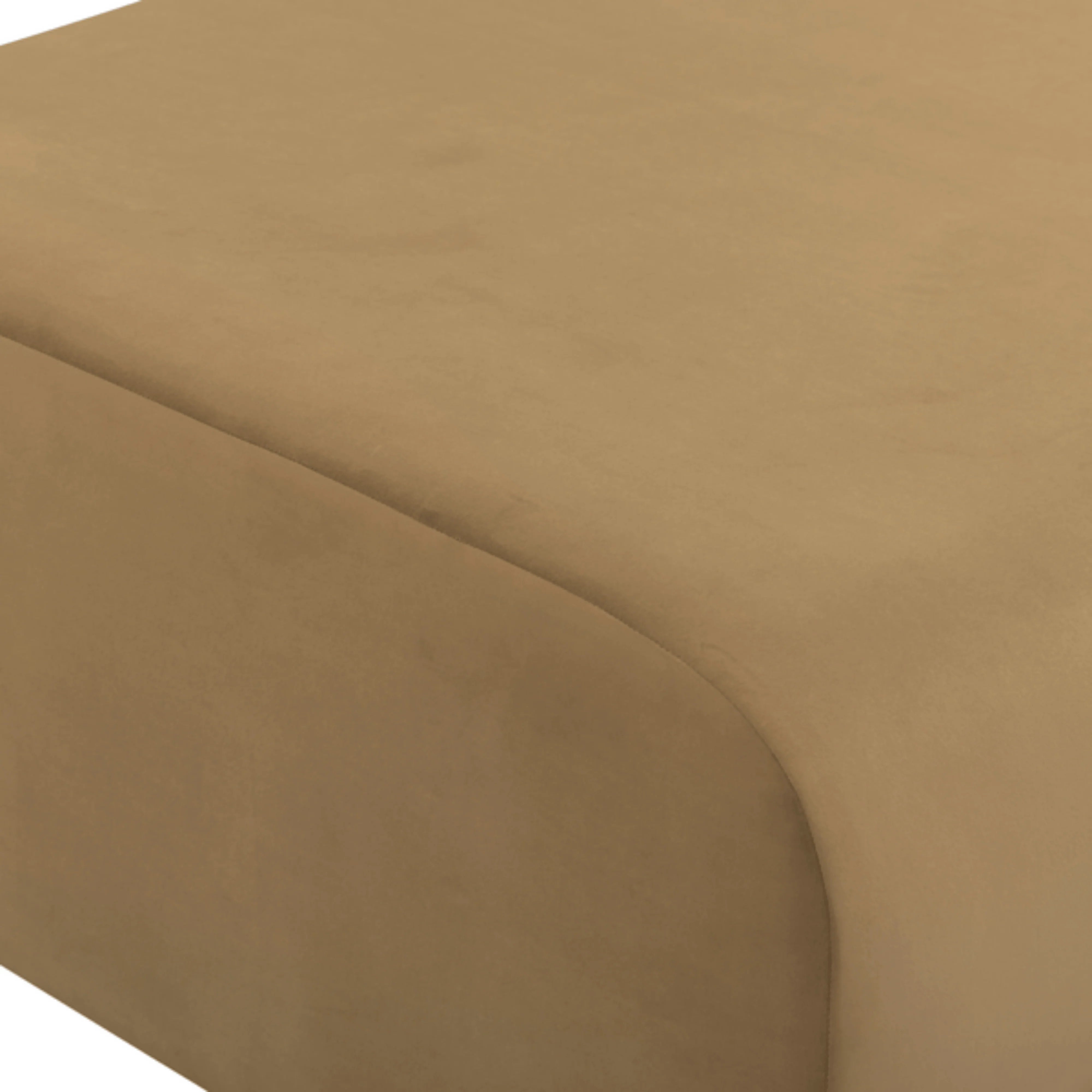Zenith Latte Brown Performance Velvet Ottoman