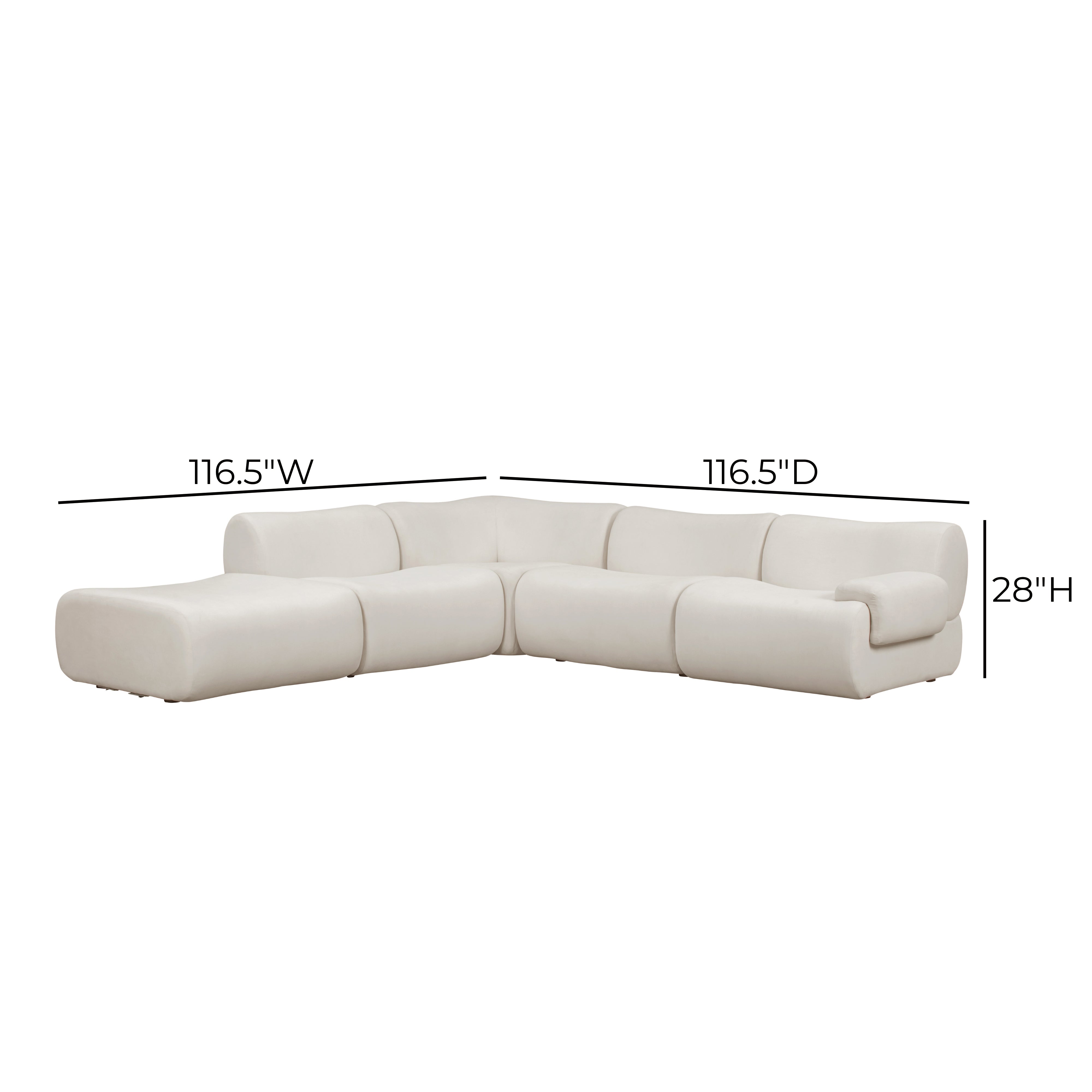 Zenith 5-Piece Contract-Grade Upcycled Fabric Modular Sectional