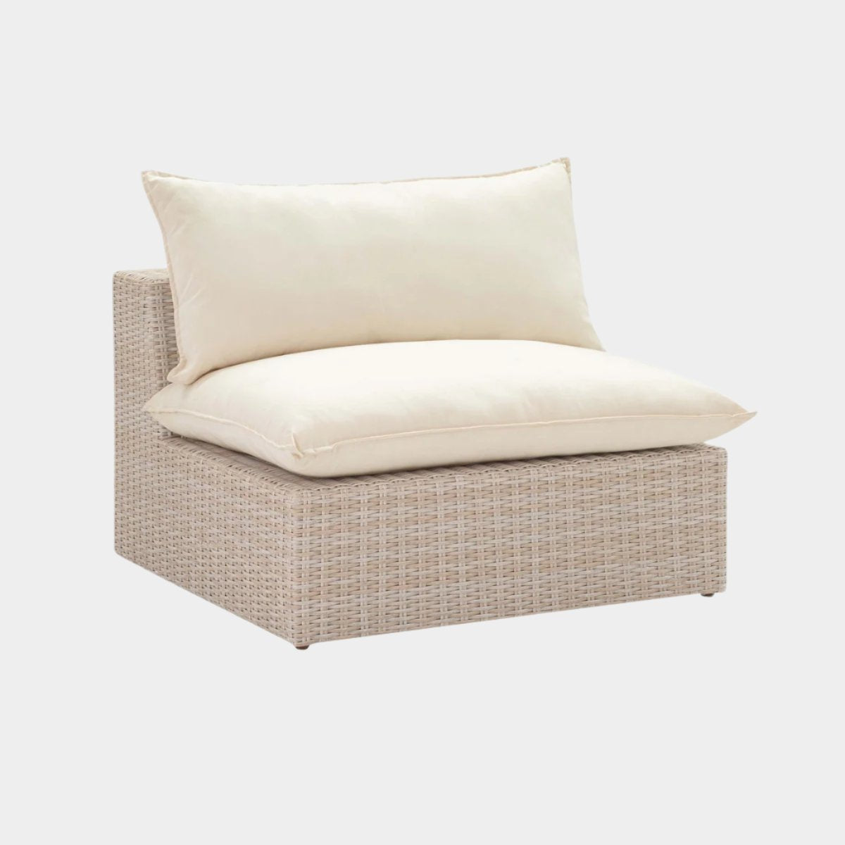 Cali Natural Wicker Outdoor Armless Chair