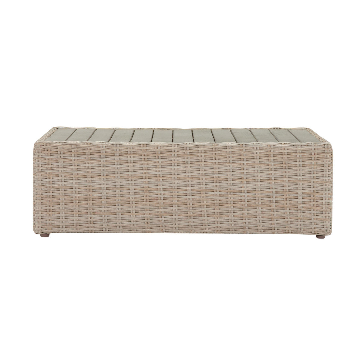 Cali Natural Wicker Outdoor Ottoman / Coffee Table